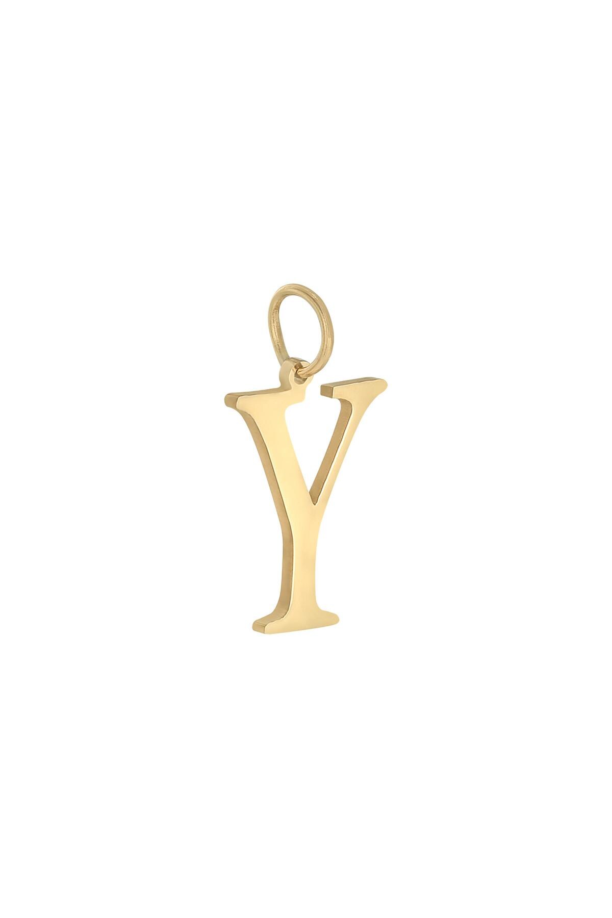 Colore oro / Charm Y Gold Stainless Steel Immagine27