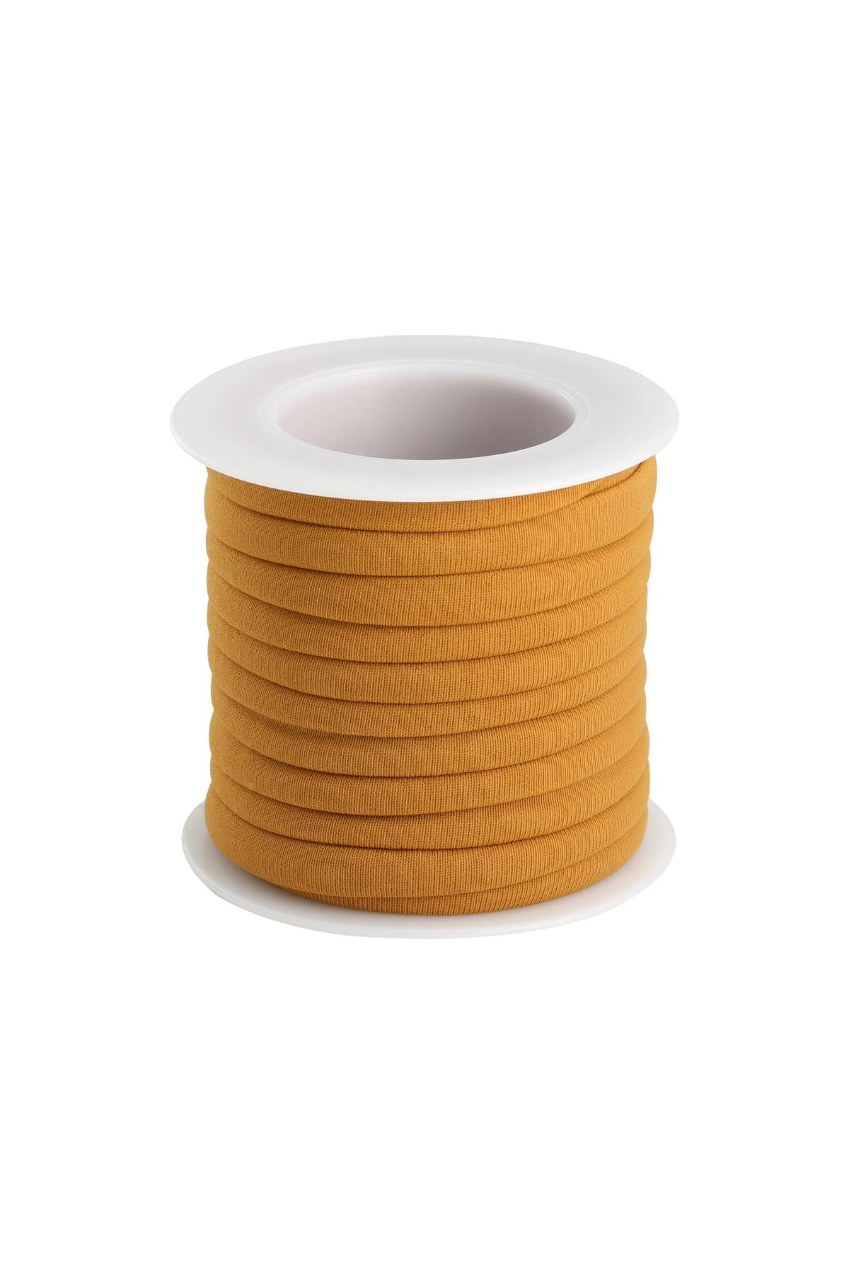 Elastic band DIY Basic - 6MM Yellow Polyester 