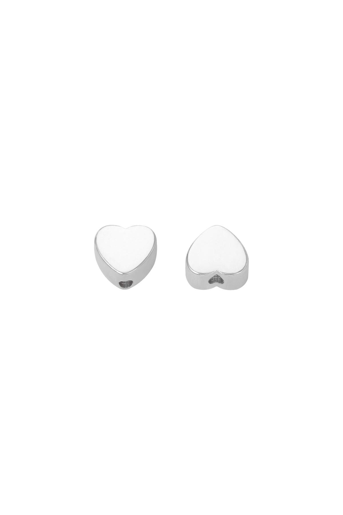 DIY Beads Heart - Upward - 4.9MM Silver Copper h5 