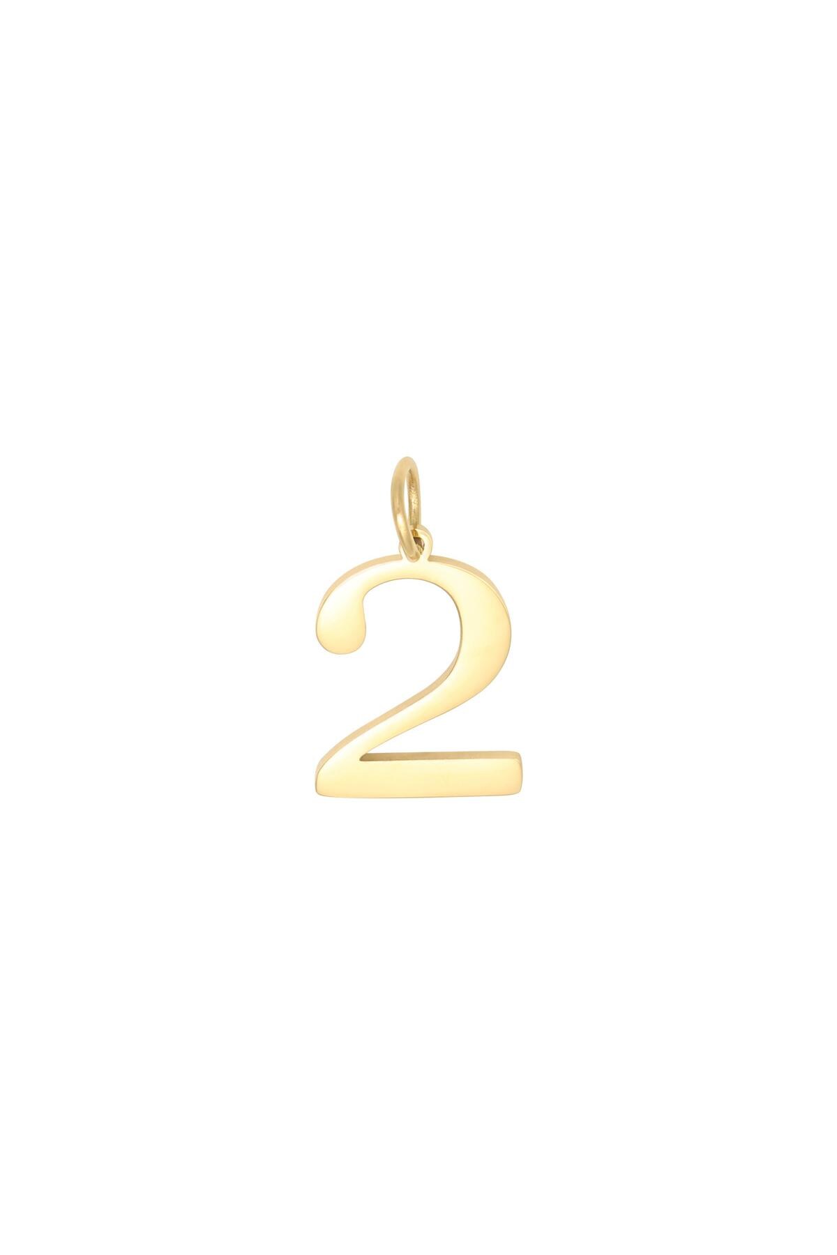 Gold color / DIY Charm Digits Gold - 2 Stainless Steel Picture15