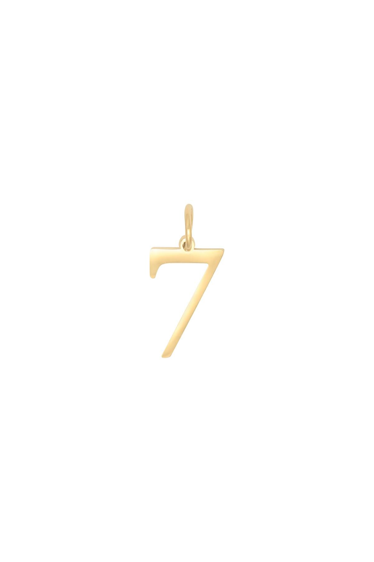 Gold color / DIY Charm Digits Gold - 7 Stainless Steel Picture12