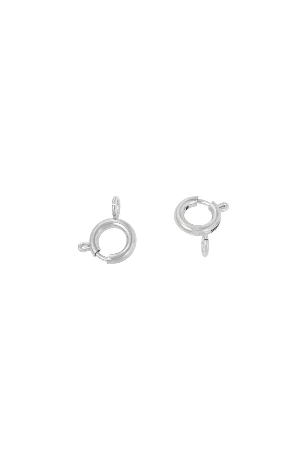 Silver color / DIY Jewelry Clasp 8MM Silver Stainless Steel 