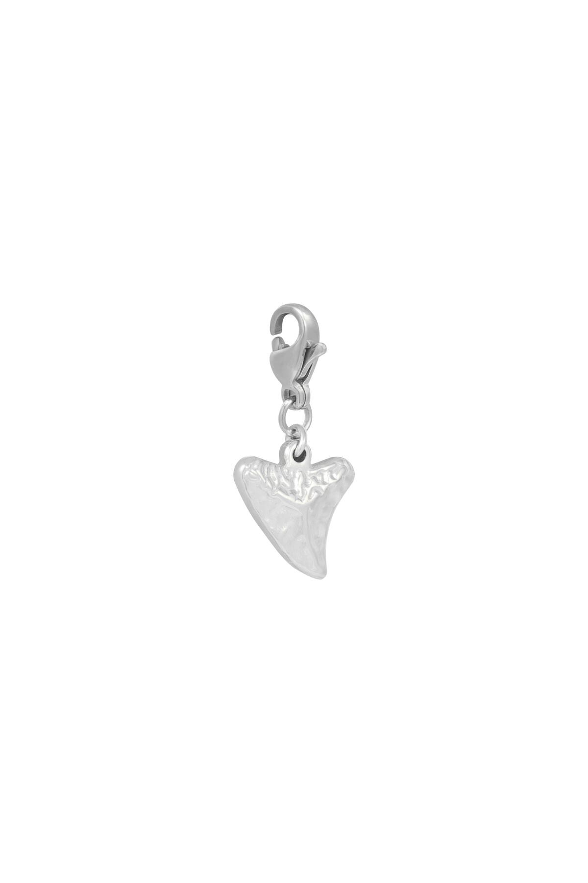 Silver color / DIY Clasp Charm Tooth Silver Stainless Steel 