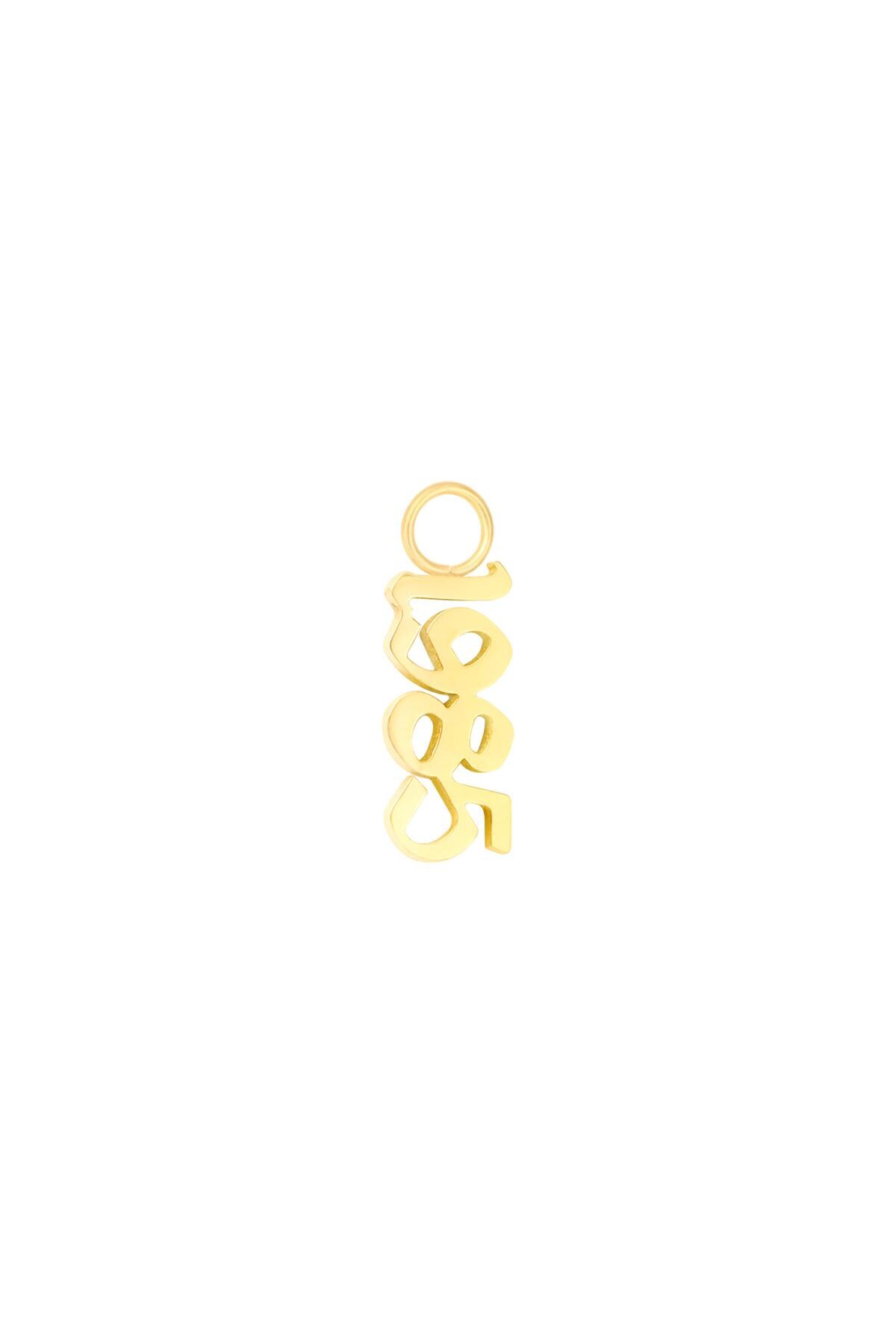 Gold color / DIY Charm Year Of Birth Gold - 1985 Stainless Steel 