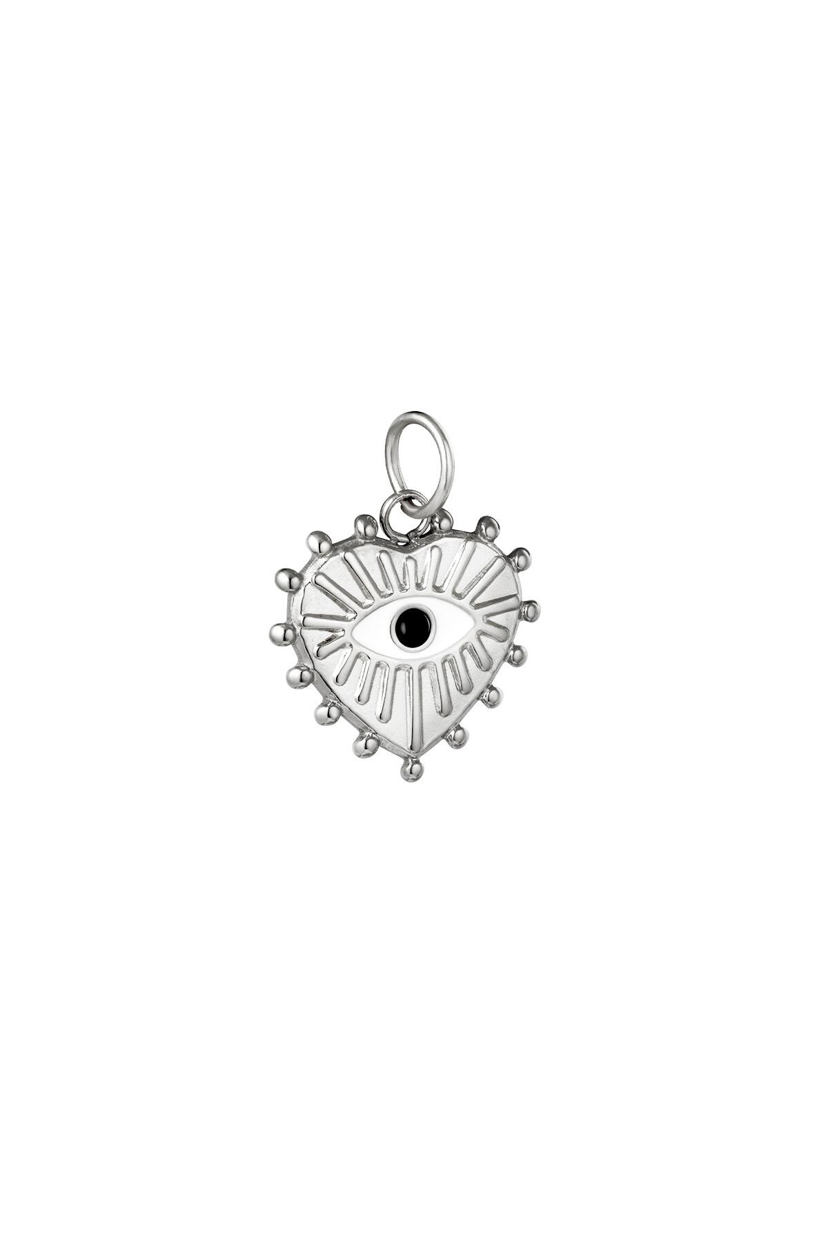 Silver color / DIY Charm The Heart Silver Stainless Steel 