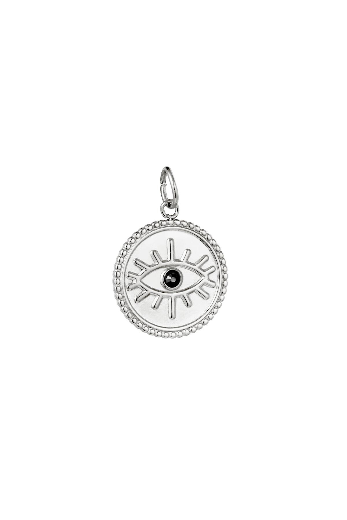 Silver color / DIY Charm The Eye Silver Stainless Steel 