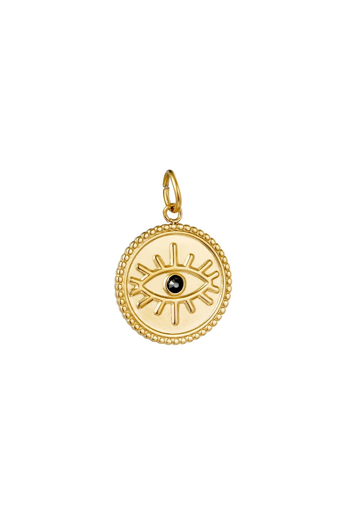 Gold color / DIY Charm The Eye Gold Stainless Steel Picture2