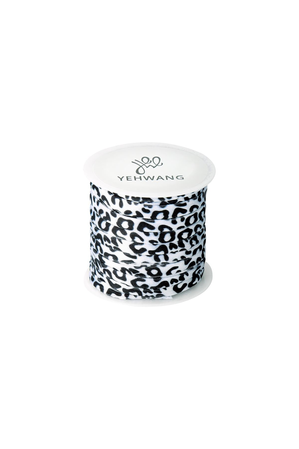 White / DIY Elastic Band Leopard - 6MM White Nylon Picture3