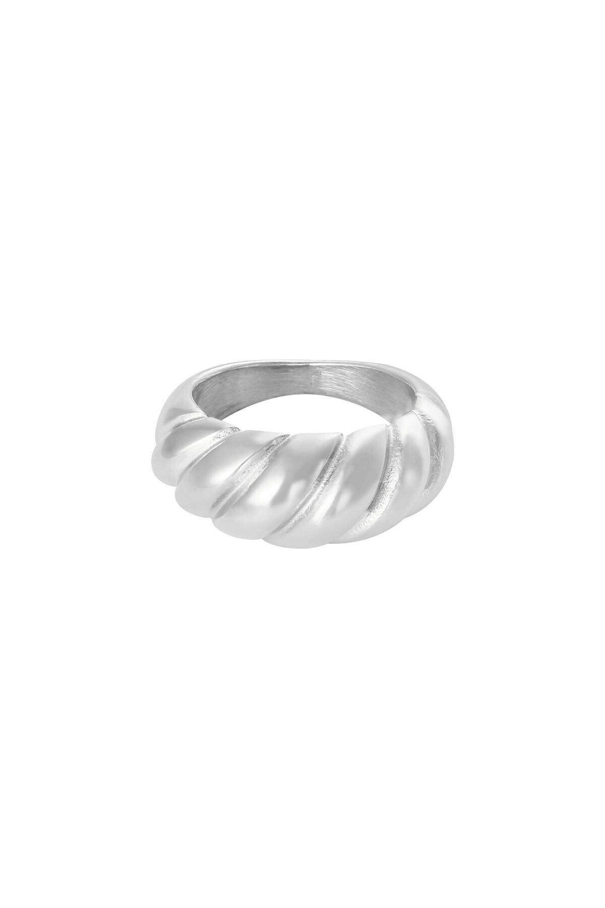 Silver color / 16 / Ring Small Baguette Silver Stainless Steel 16 