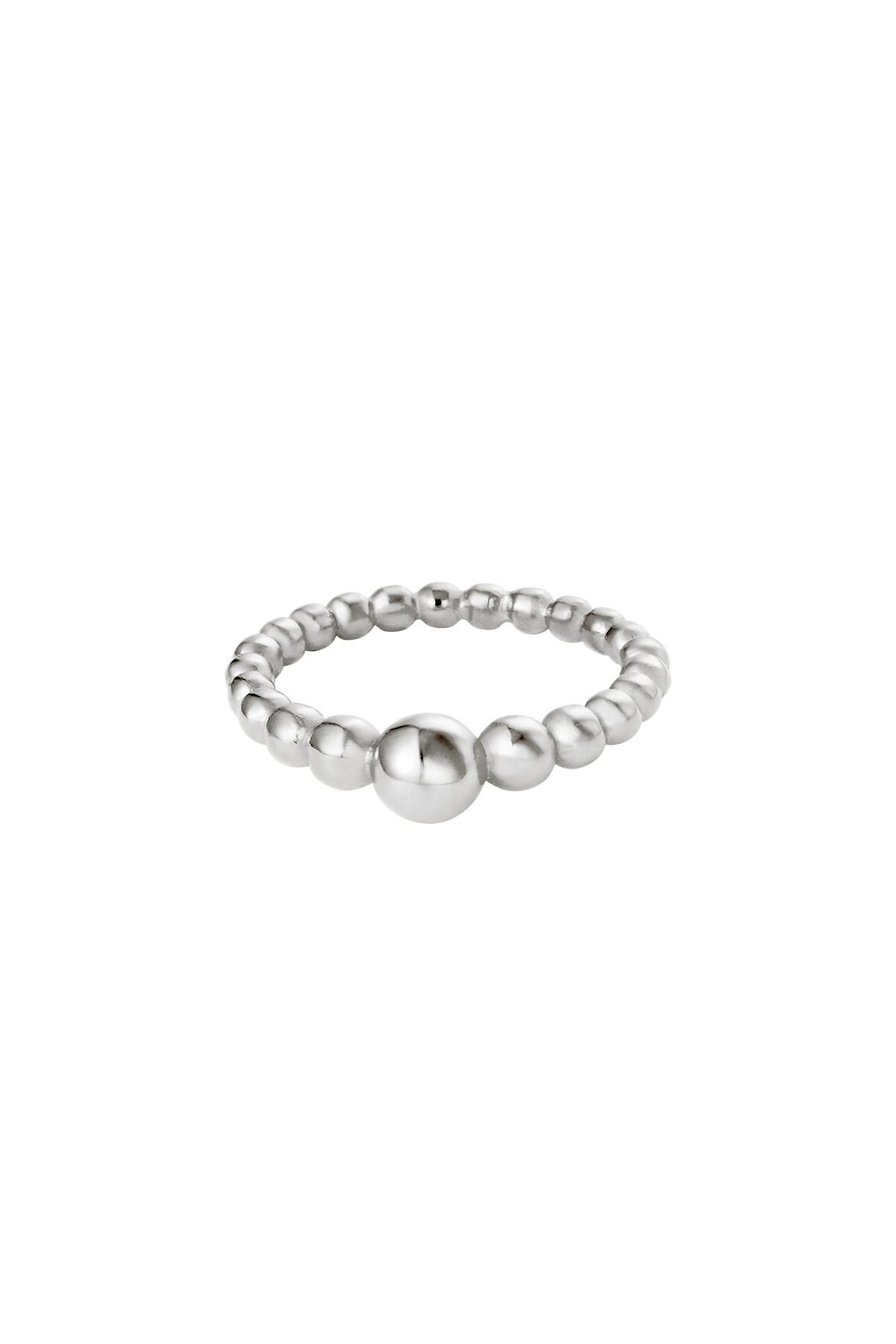 Ring Steel Pearls Zilver Stainless Steel 16 h5 