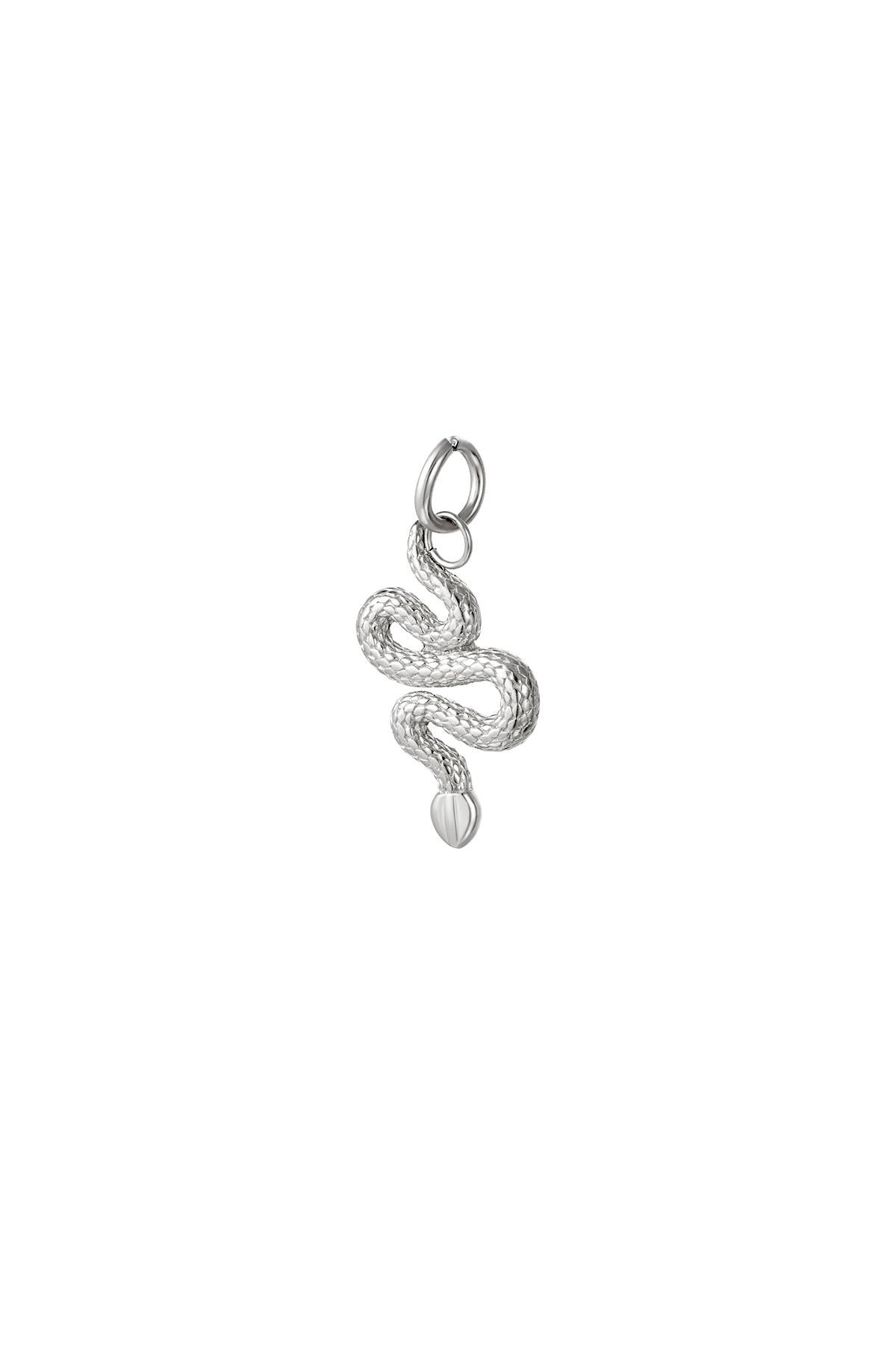 Silver color / Stainless steel snake pendant Silver Picture2