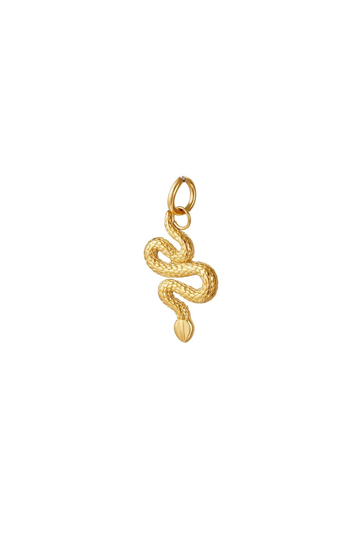 Gold color / Stainless steel snake pendant Gold 