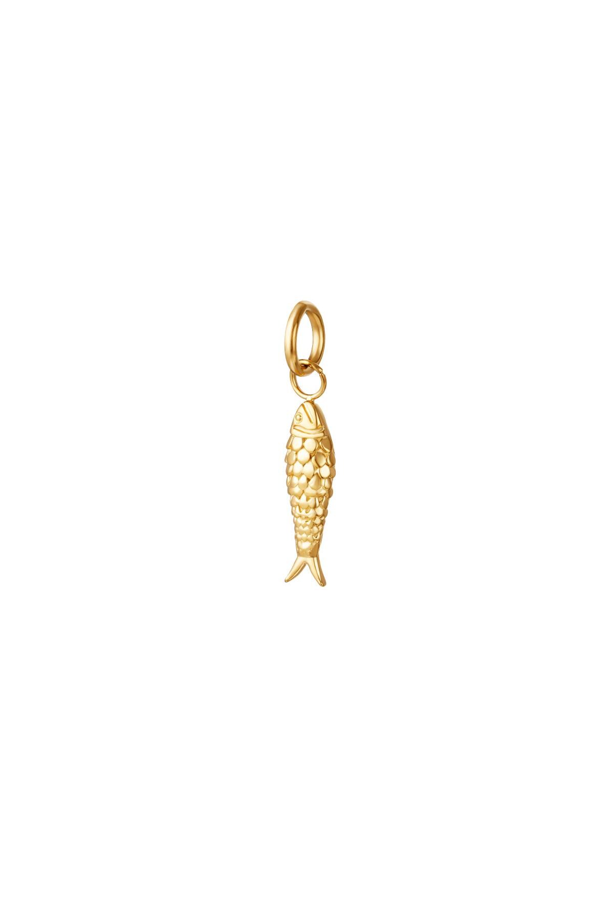 Gold color / Fish Pendant Gold Stainless Steel Picture2