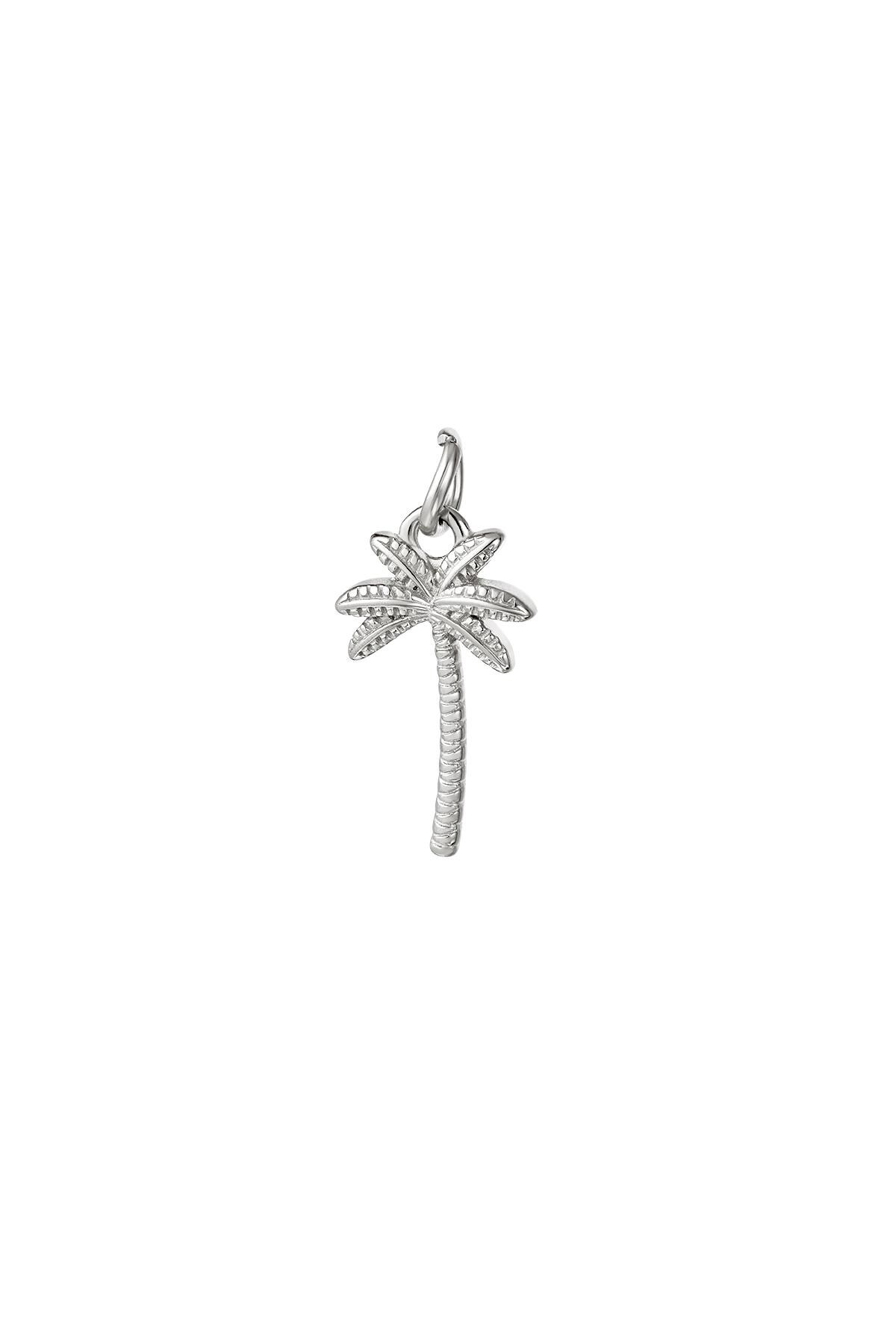 Palm Pendant Silver Stainless Steel 