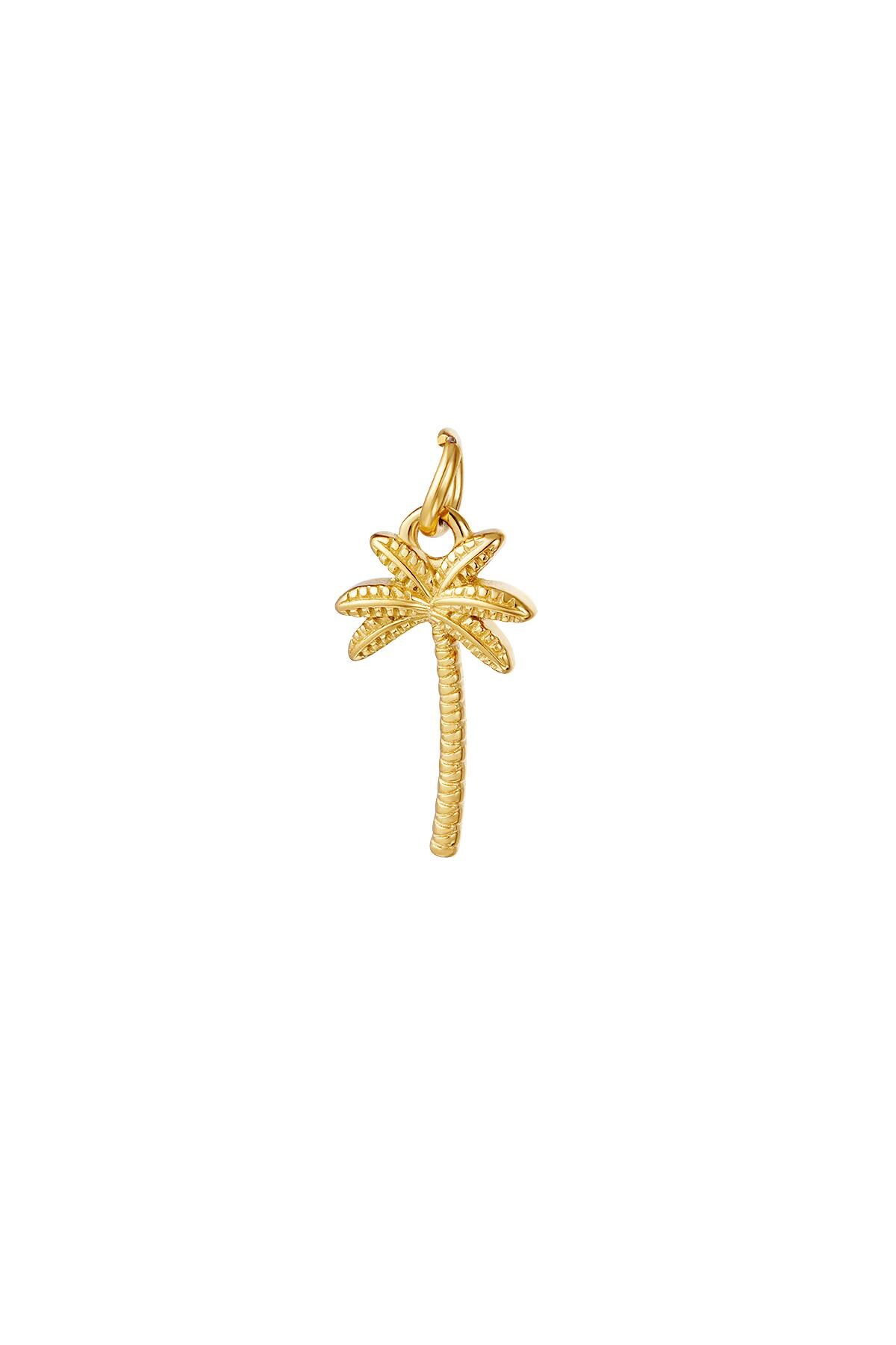 Gold color / Palm Pendant Gold Stainless Steel 