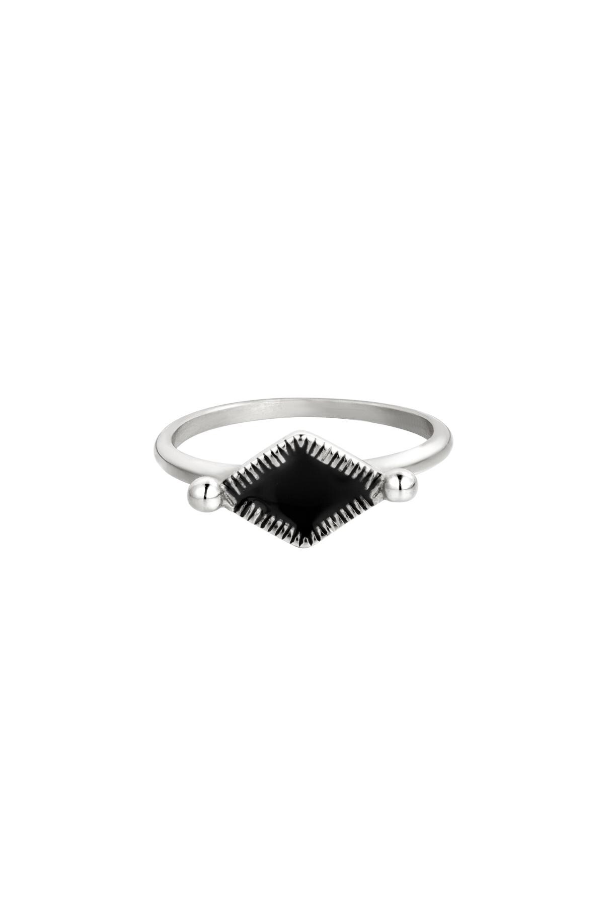 Stainless steel ring Silver 16 h5 