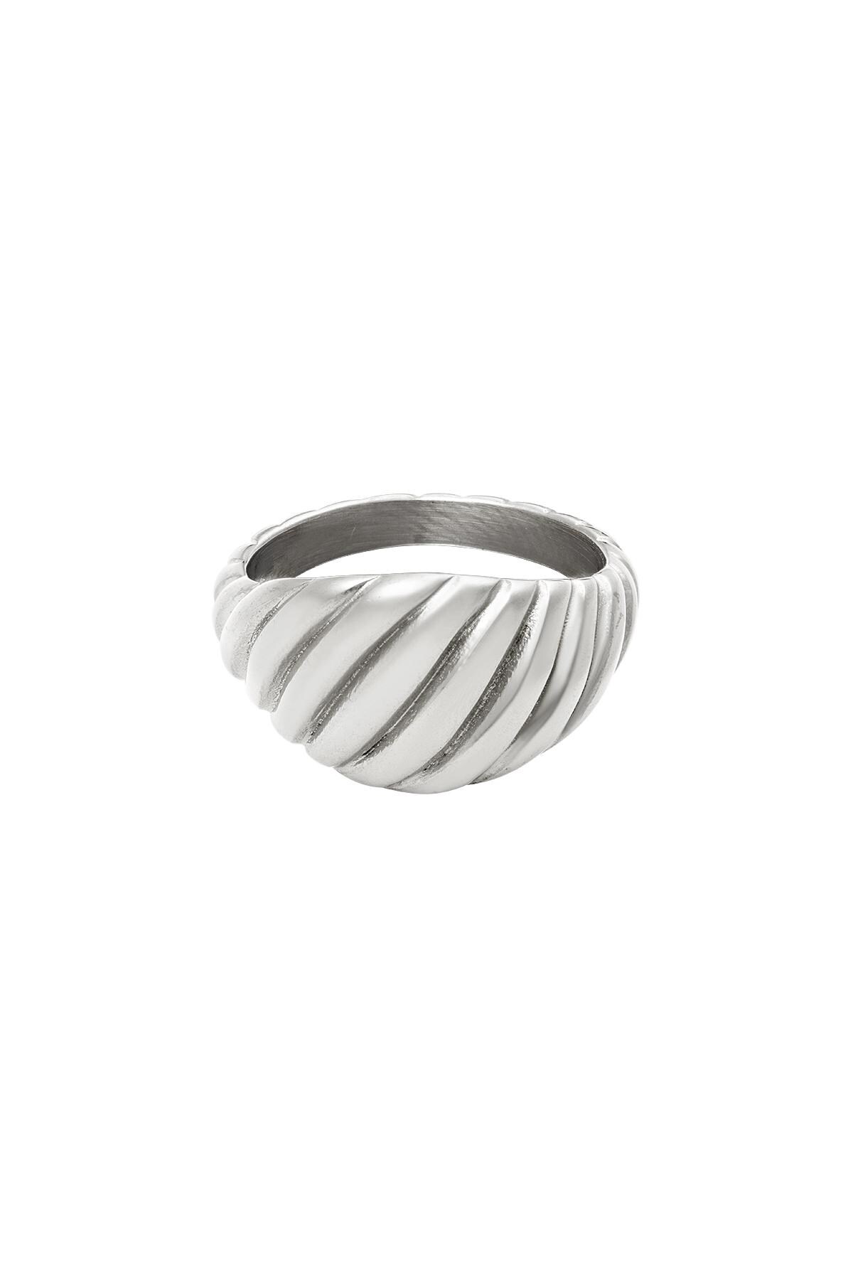 Baquette-Ring Silber Edelstahl 16 h5 