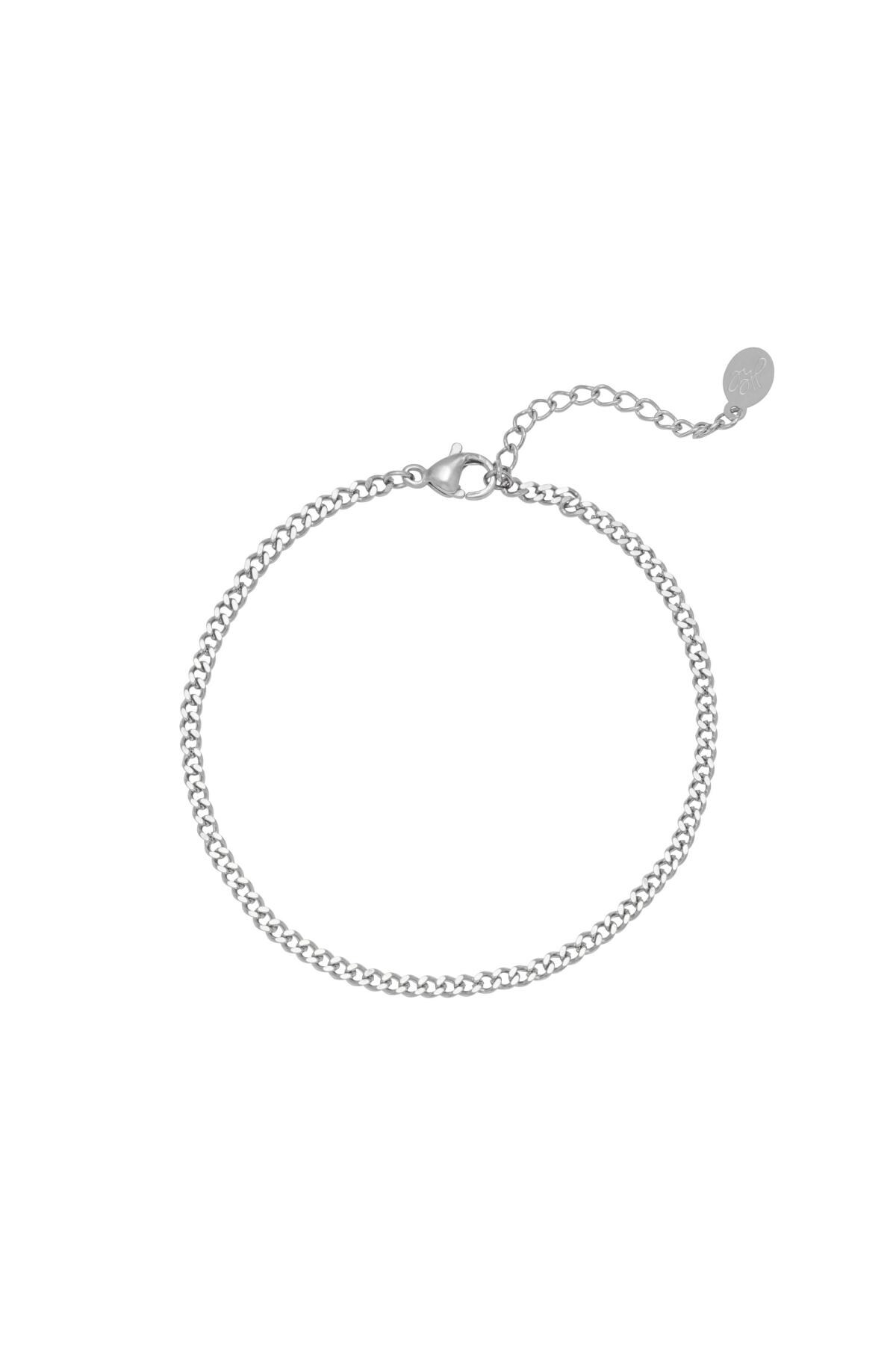 Silver color / Bracelet Tiny Plain Chains Silver Stainless Steel Picture2