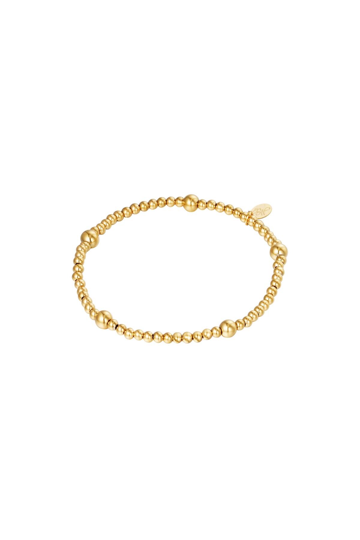 Gold color / Bracelet Beady Gold Stainless Steel 