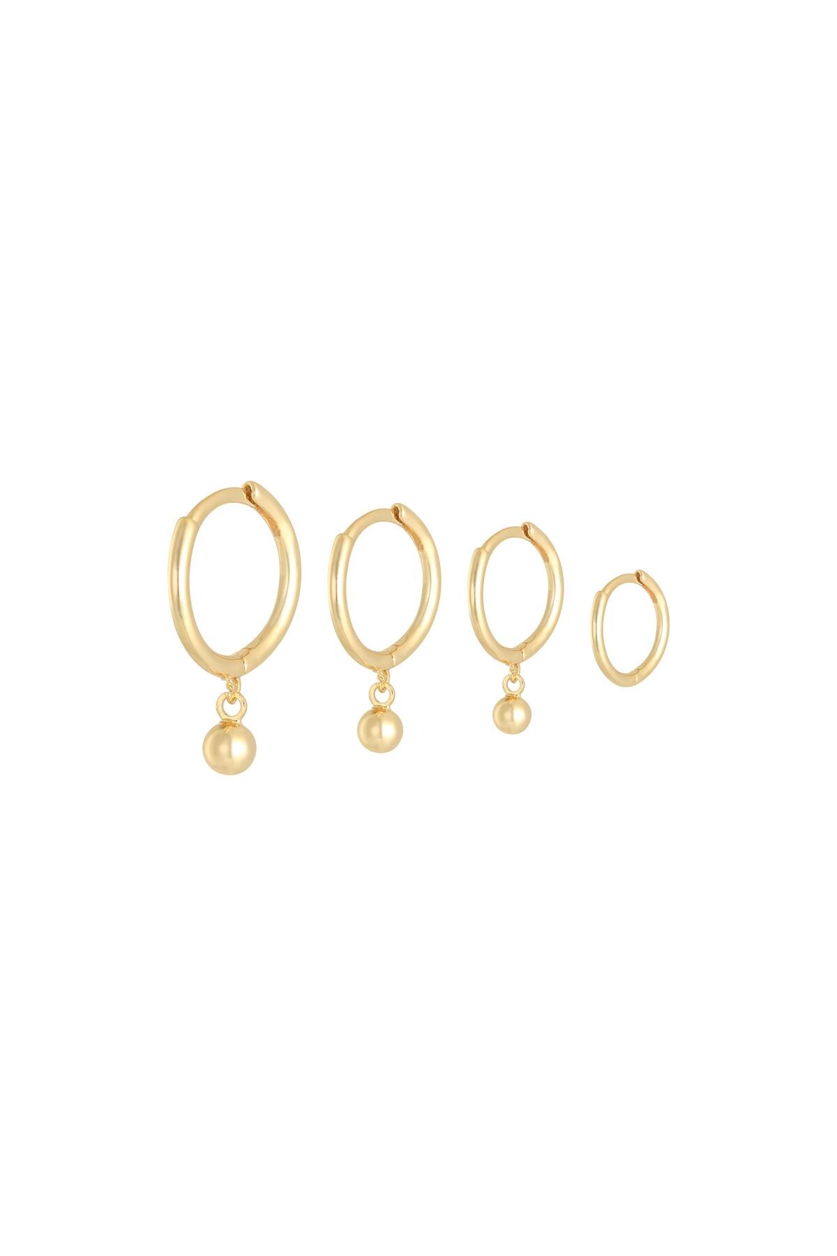 Earring Set Basic Love Gold Copper h5 