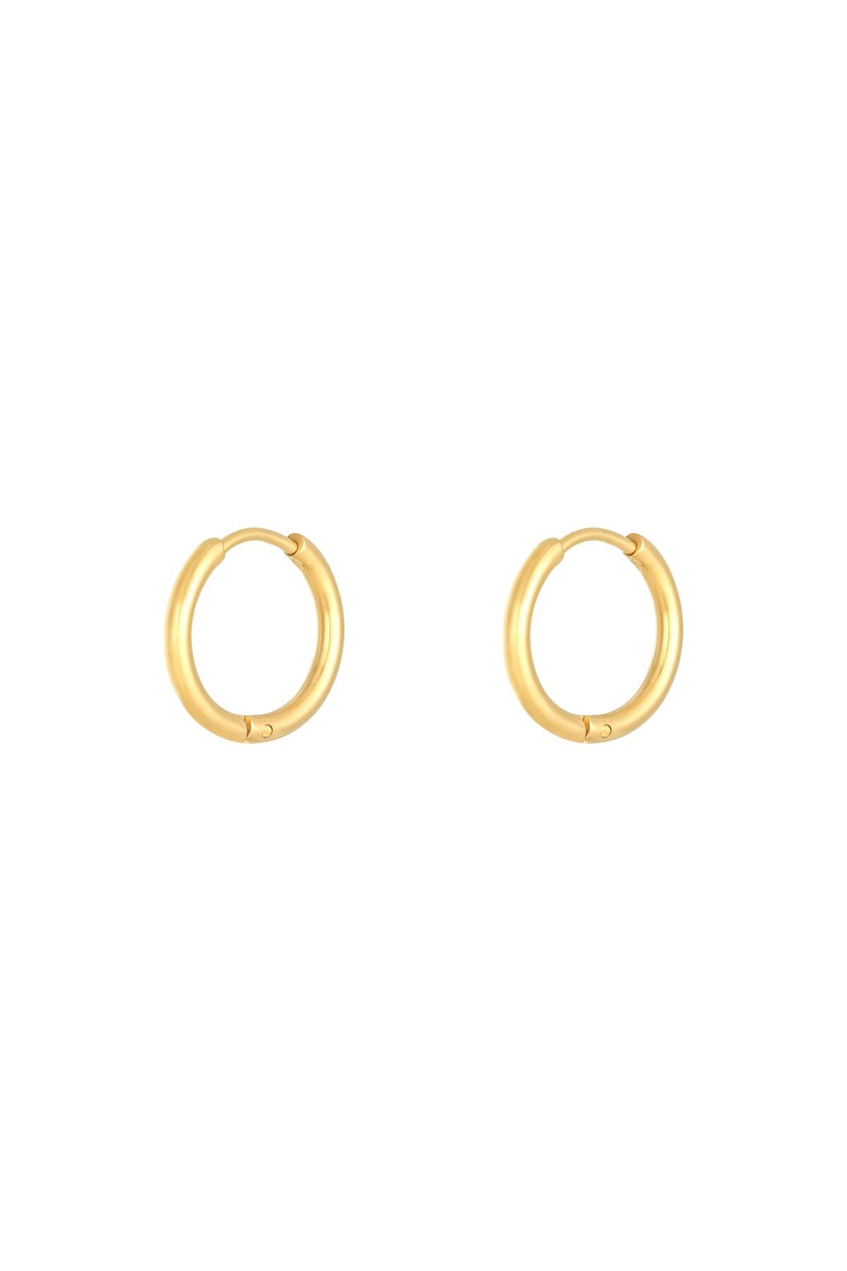 Earrings Little Hoops 1,6cm Gold Stainless Steel 