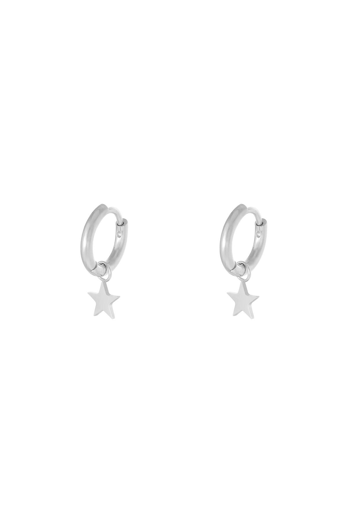 Silver color / Earrings Star Silver Stainless Steel 