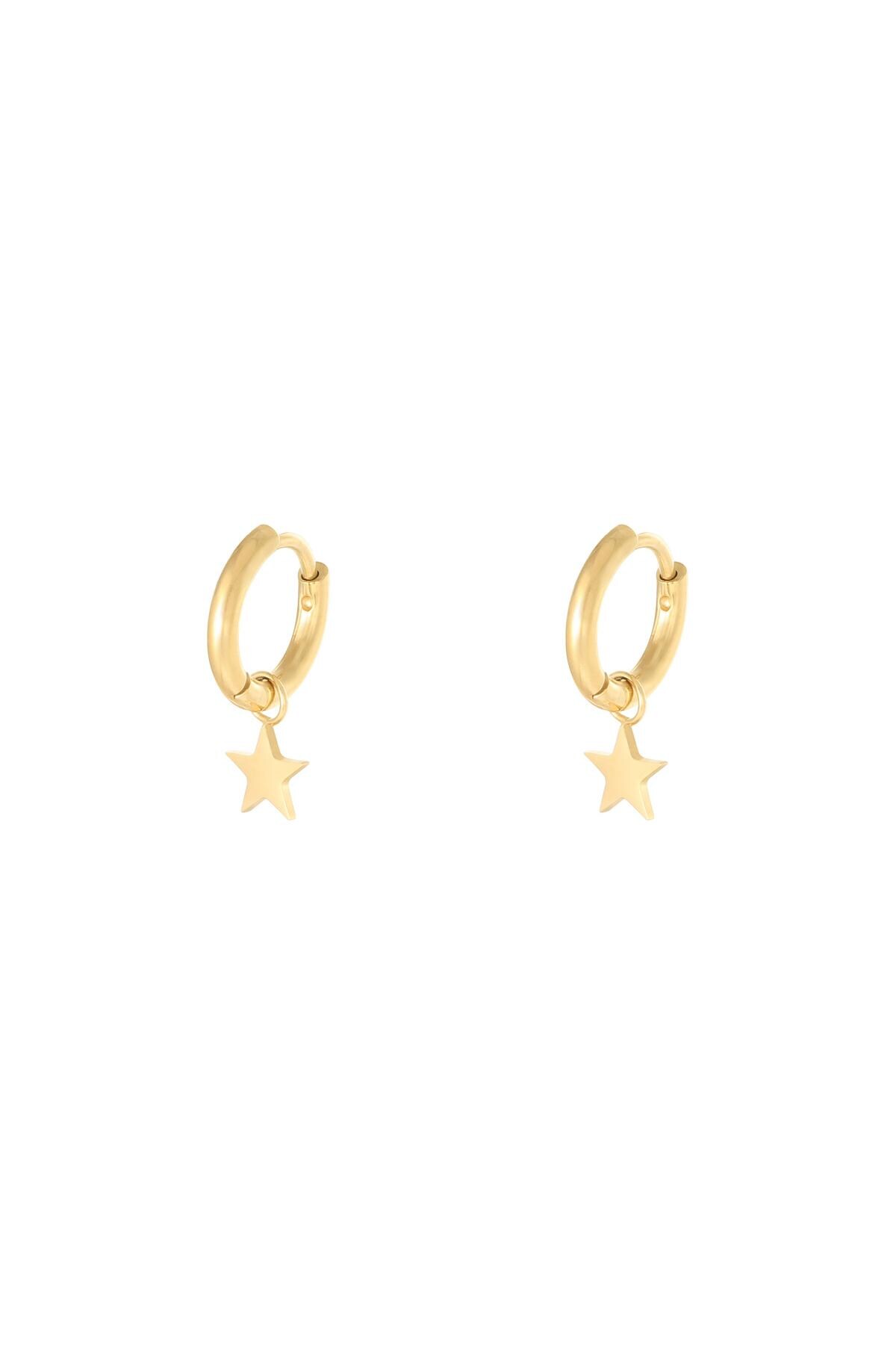 Gold color / Earrings Star Gold Stainless Steel Picture3