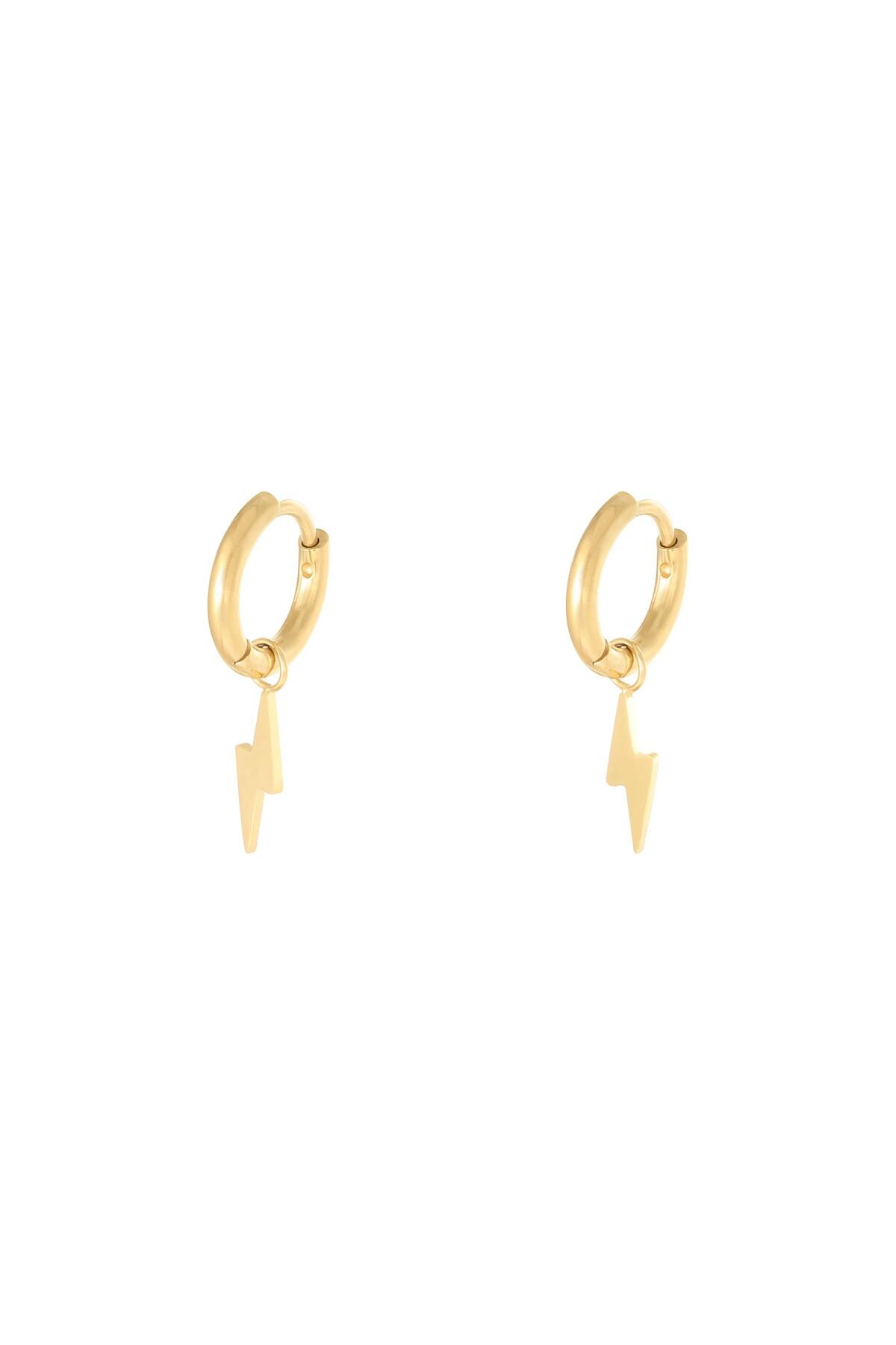 Gold color / Earrings Bolt Gold Stainless Steel 