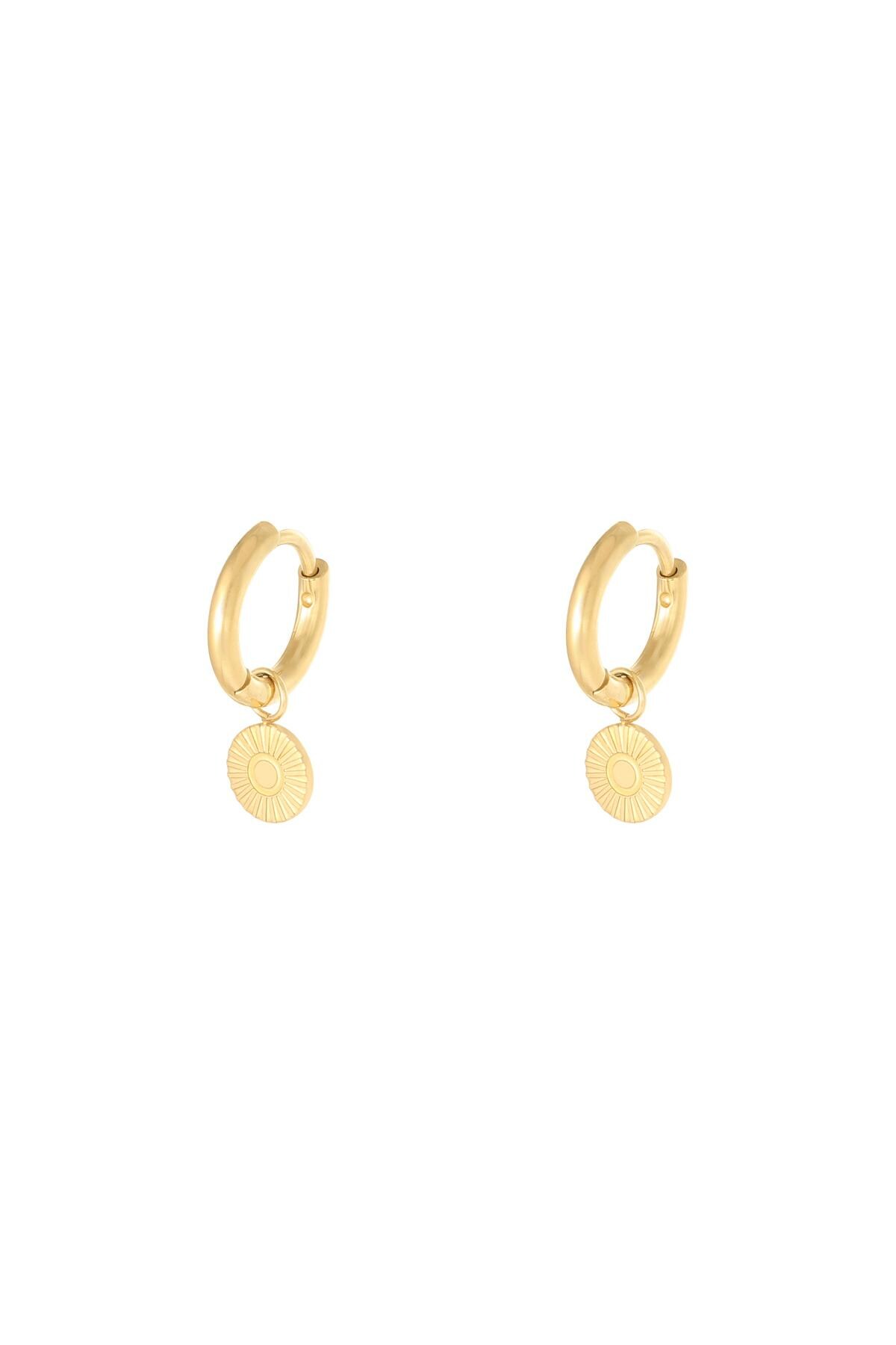 Earrings Sunbeam Gold Stainless Steel h5 