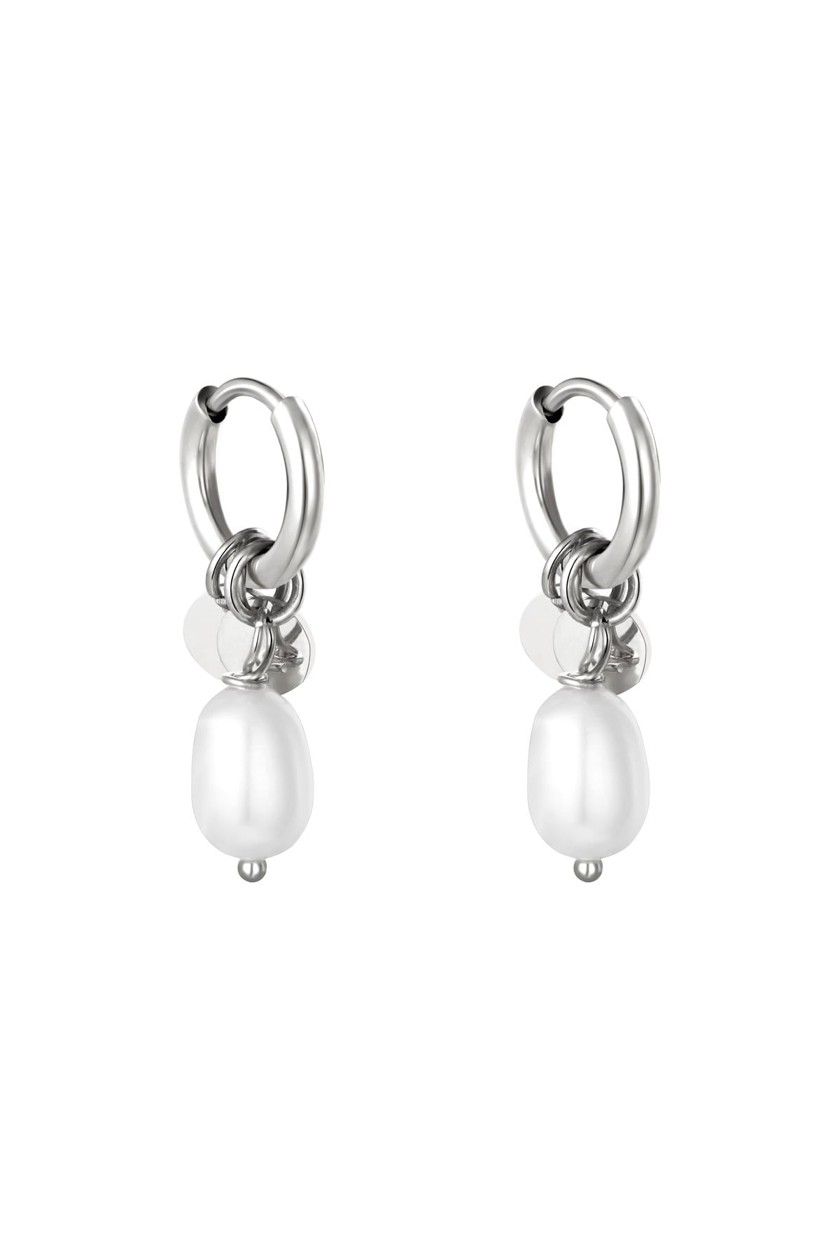 Silver color / Earrings Pearl Drops Silver Stainless Steel 