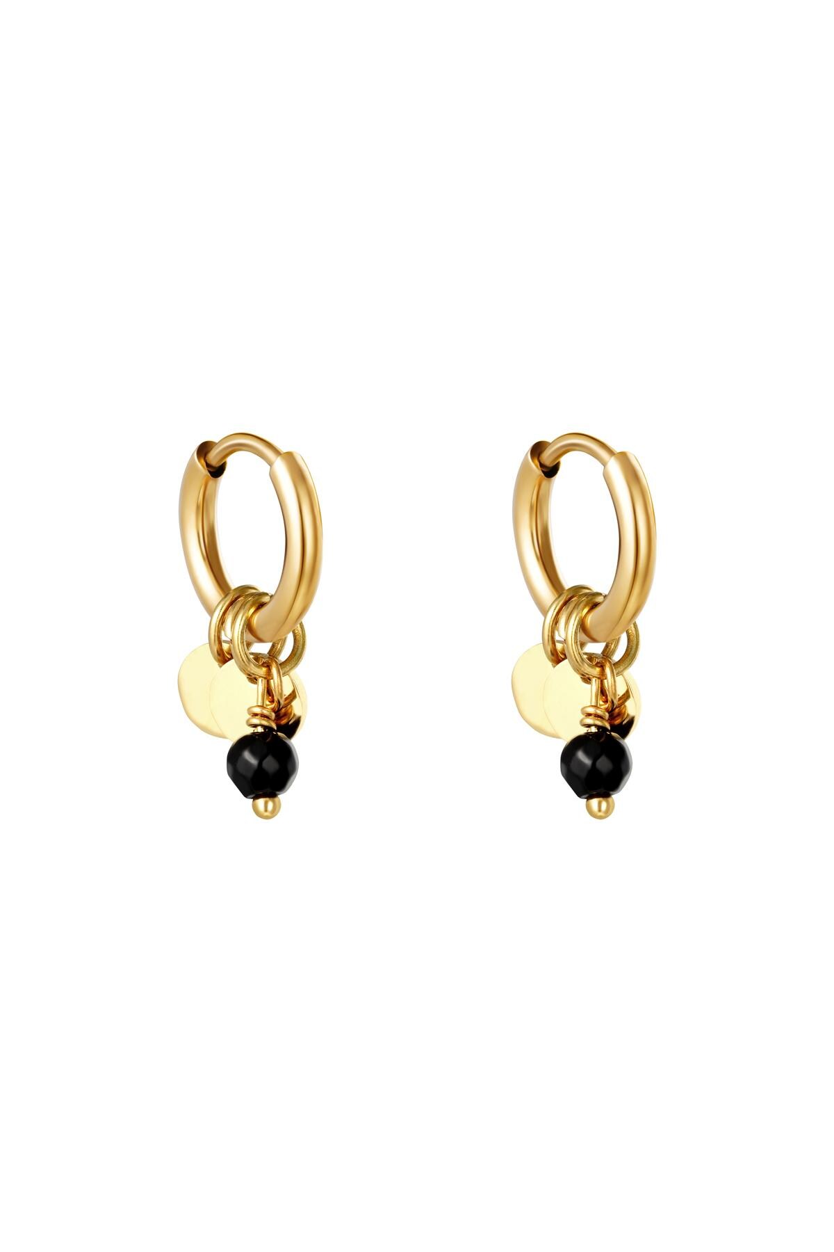 Black / Earrings Delicate Black Stainless Steel Picture3