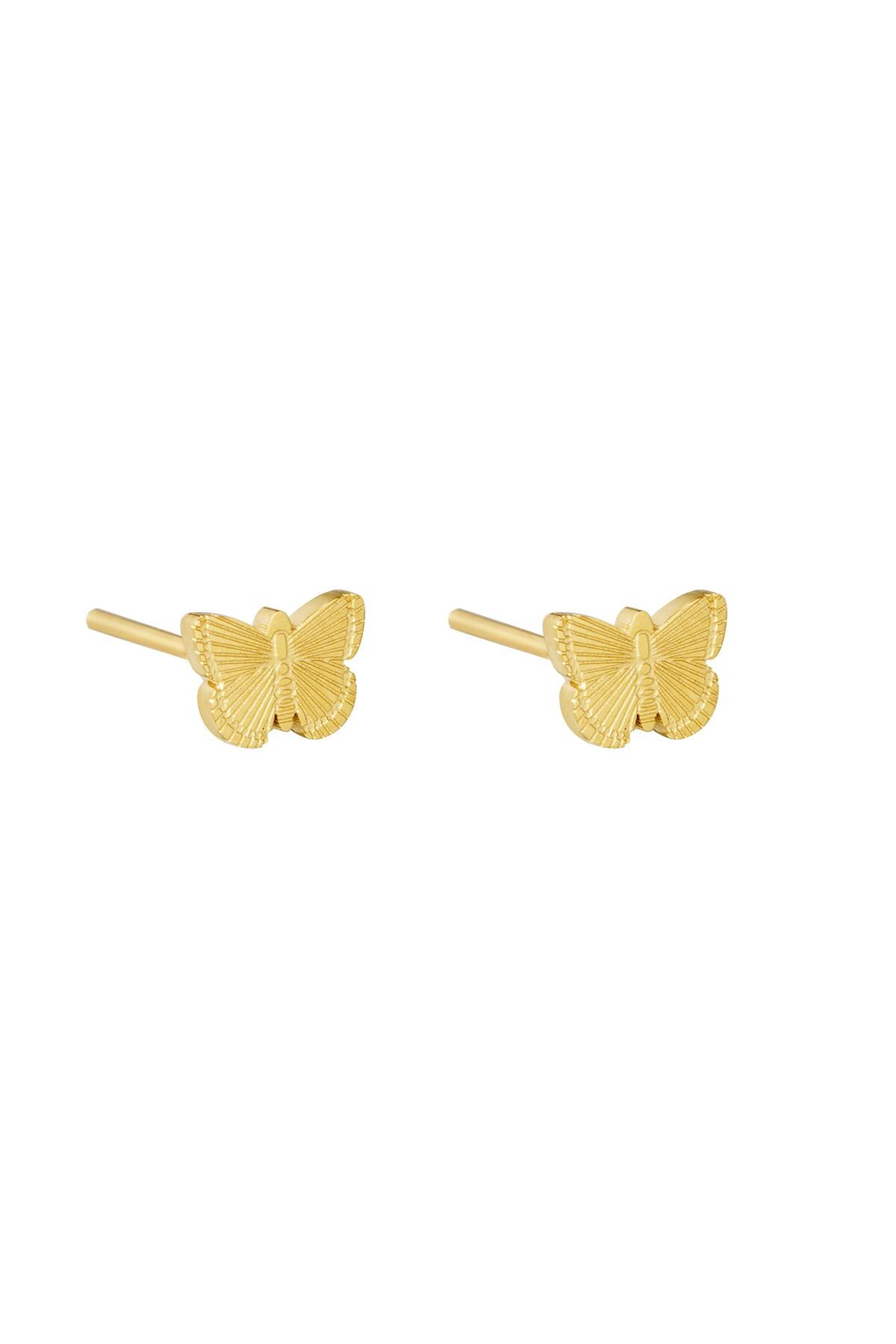 Gold color / Earrings Fly Gold Stainless Steel 