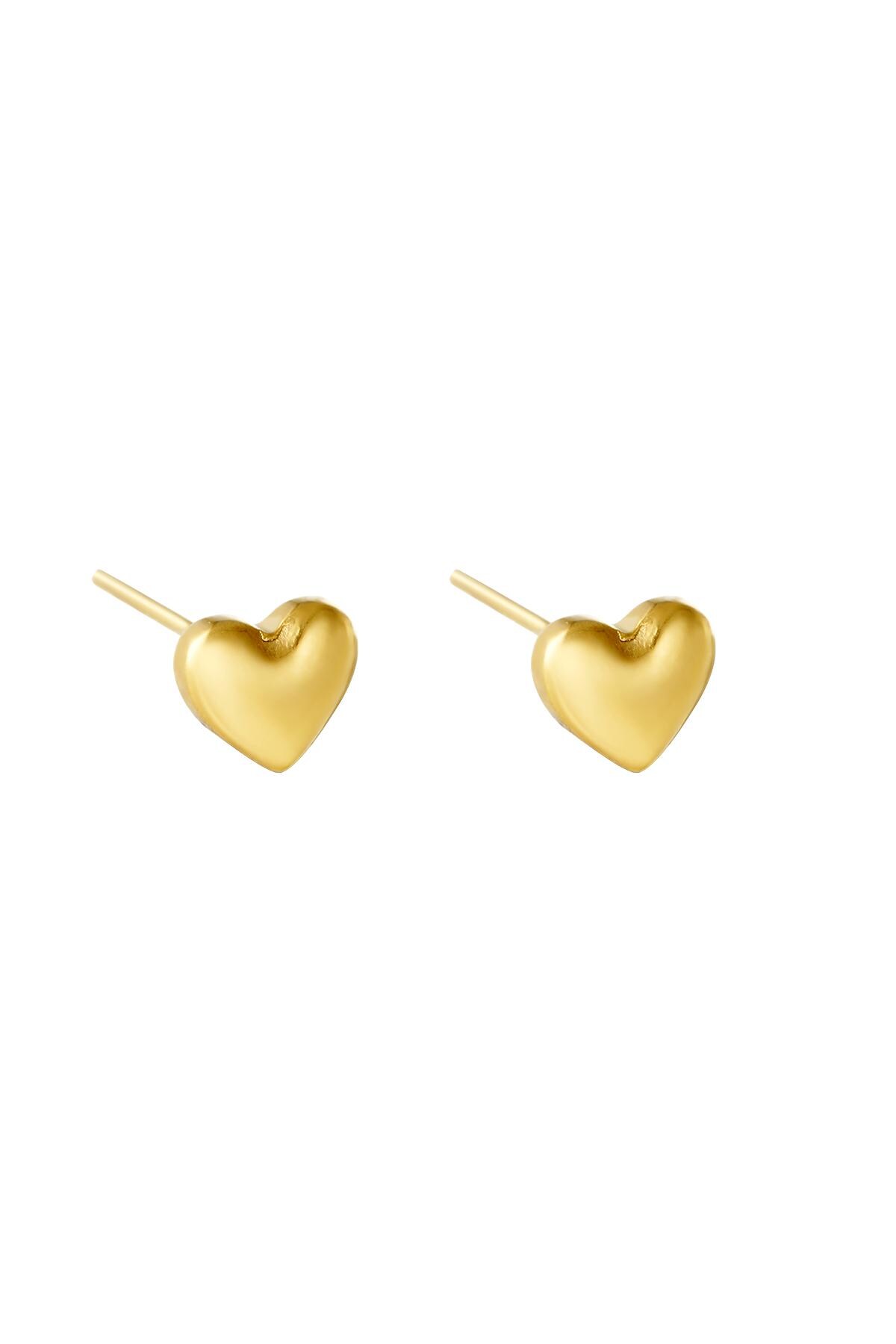 Gold color / Earrings Bold Heart Gold Stainless Steel 