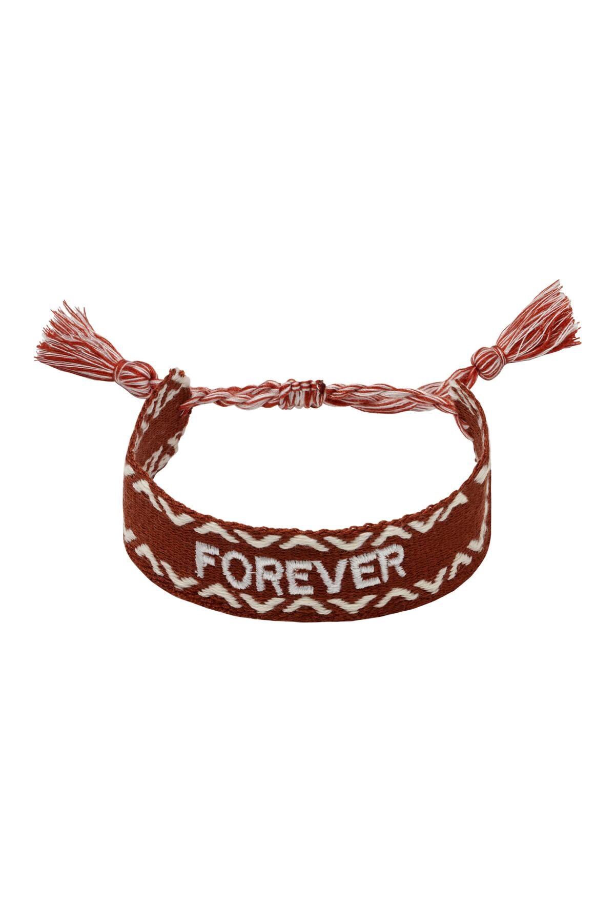 Bracelet Woven Forever Brown Polyester One size 