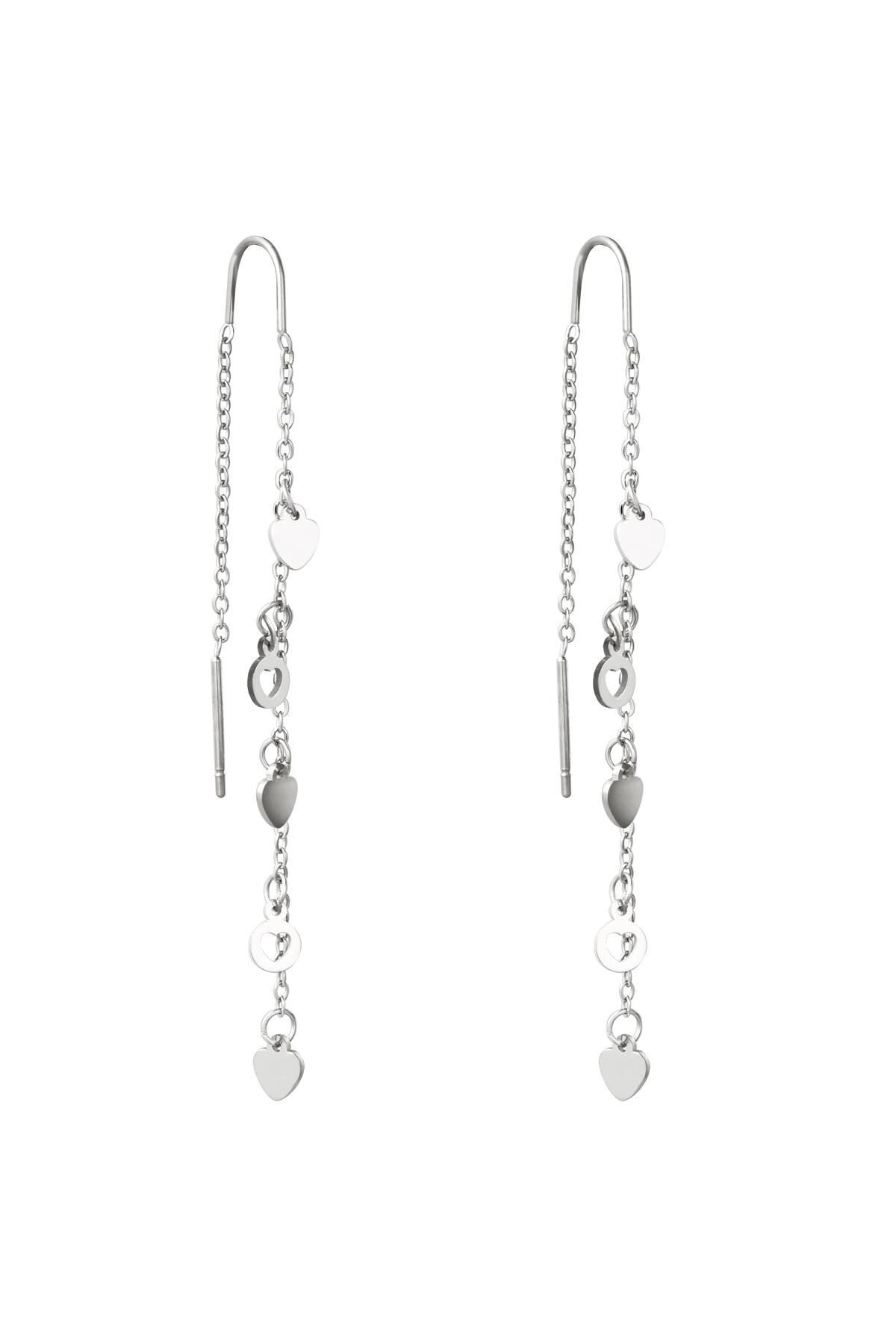 Silver color / Earrings From the Heart Silver Stainless Steel 