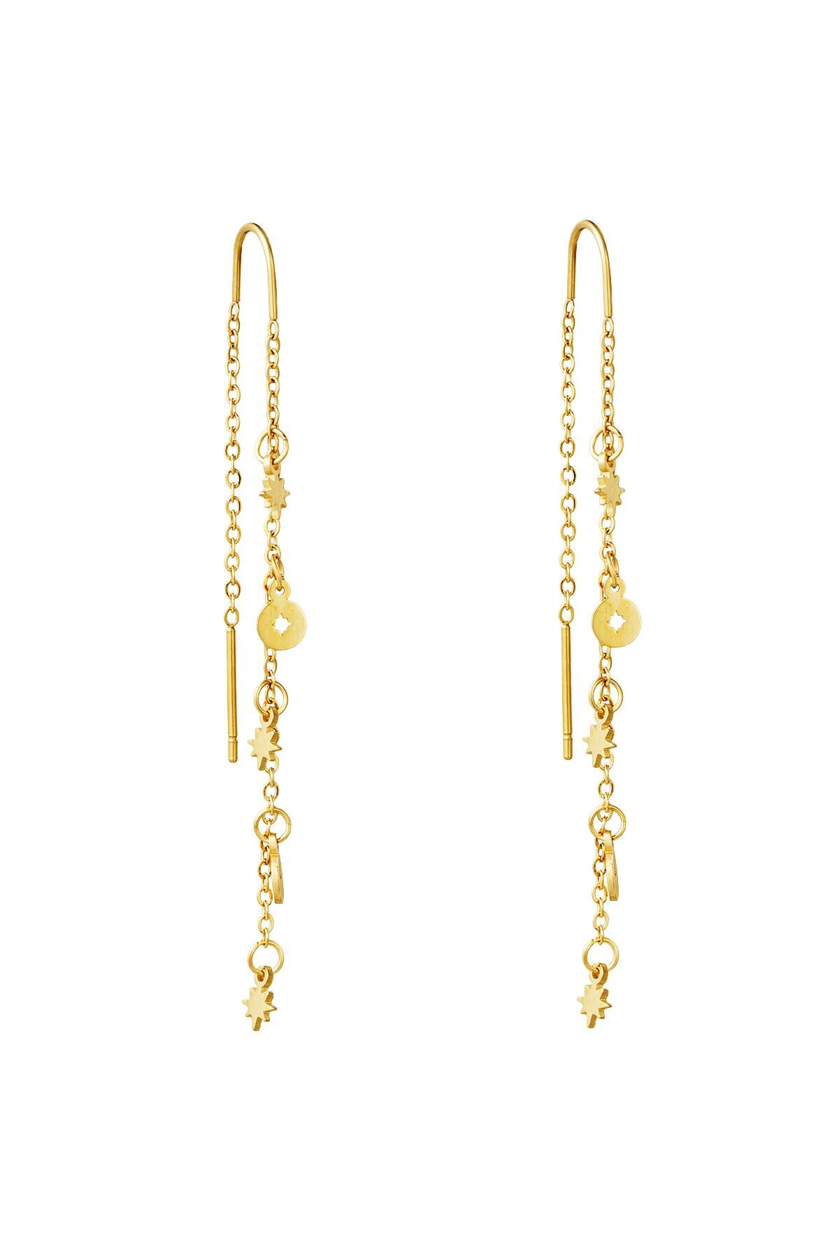 Earrings Starstruck Gold Stainless Steel 