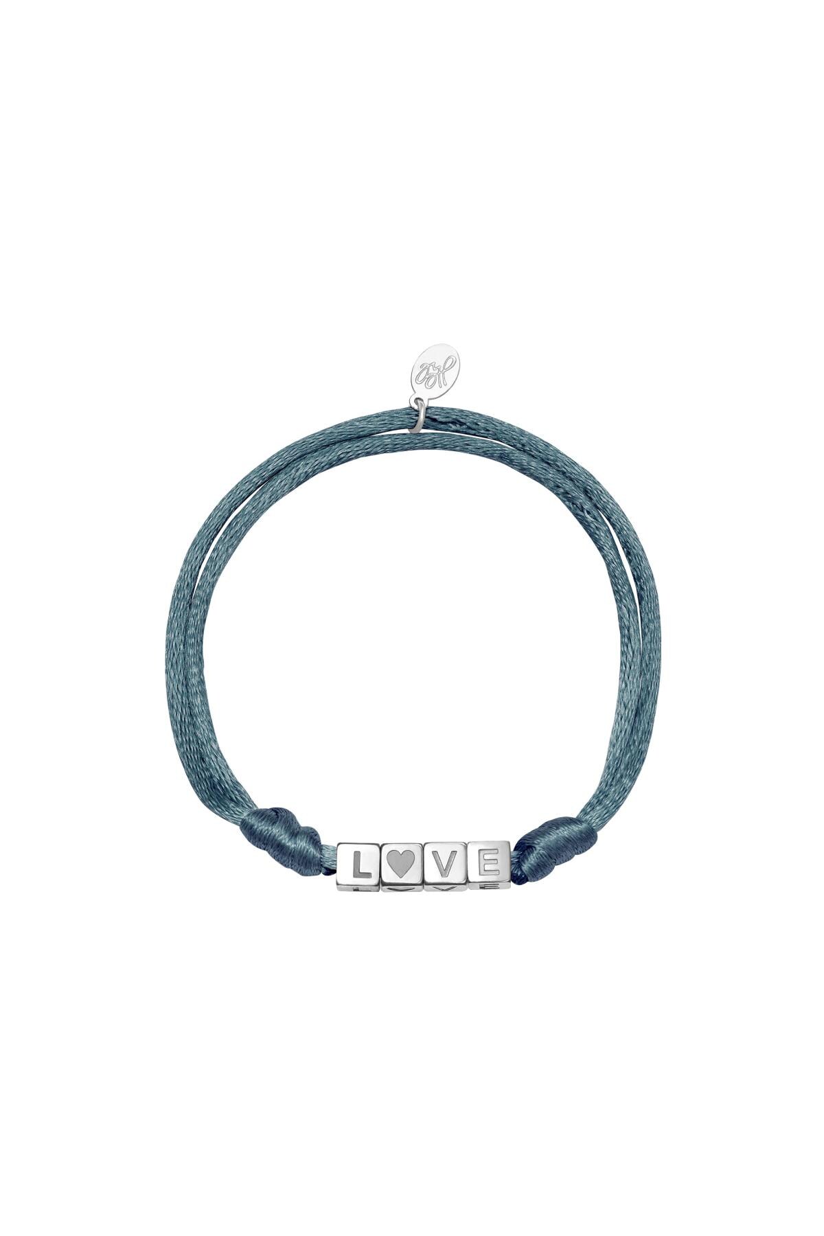 Grey / Bracelet Satin Love Grey Stainless Steel Picture6