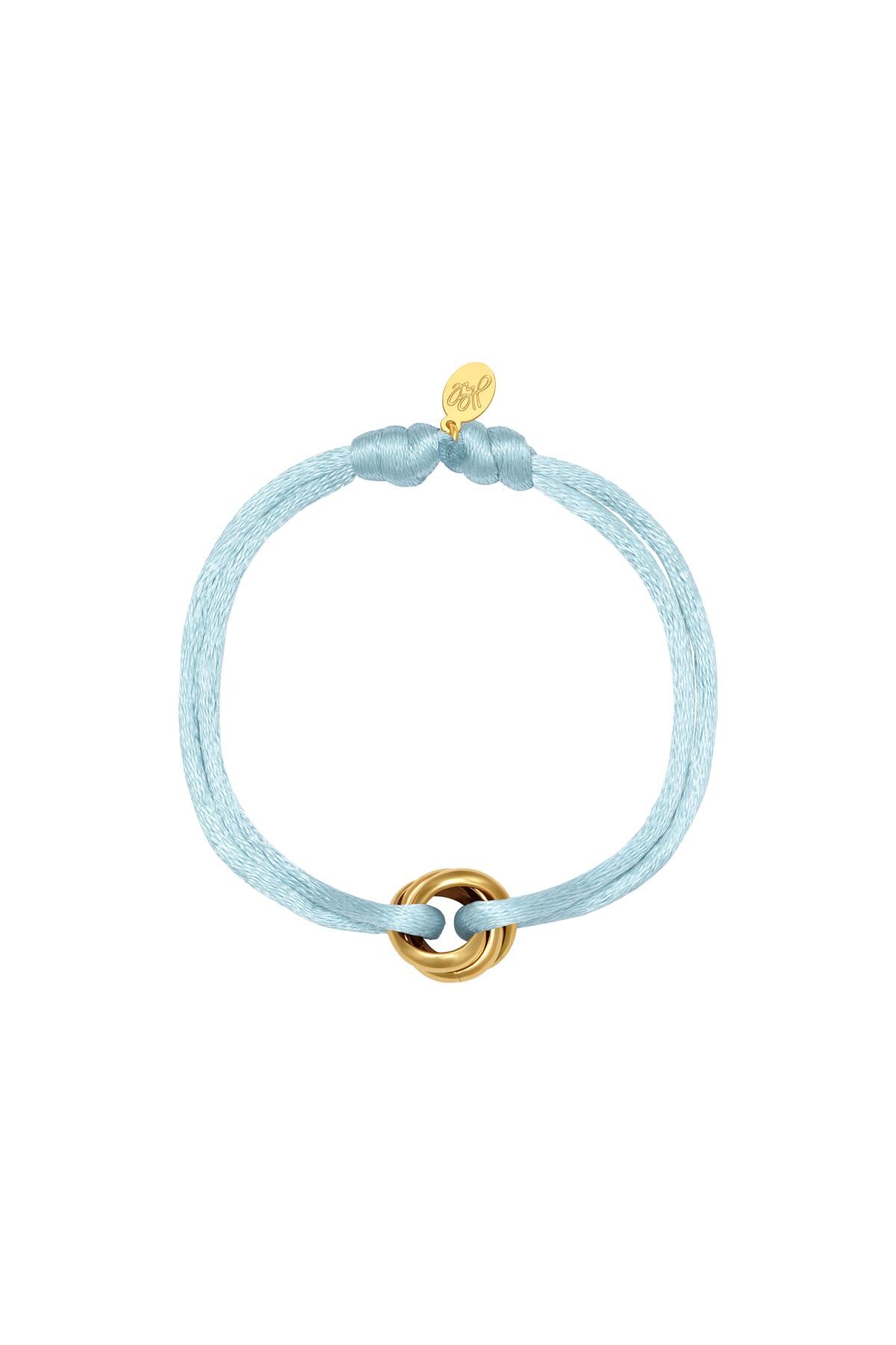 Bracelet Satin Knot Light Blue Stainless Steel 