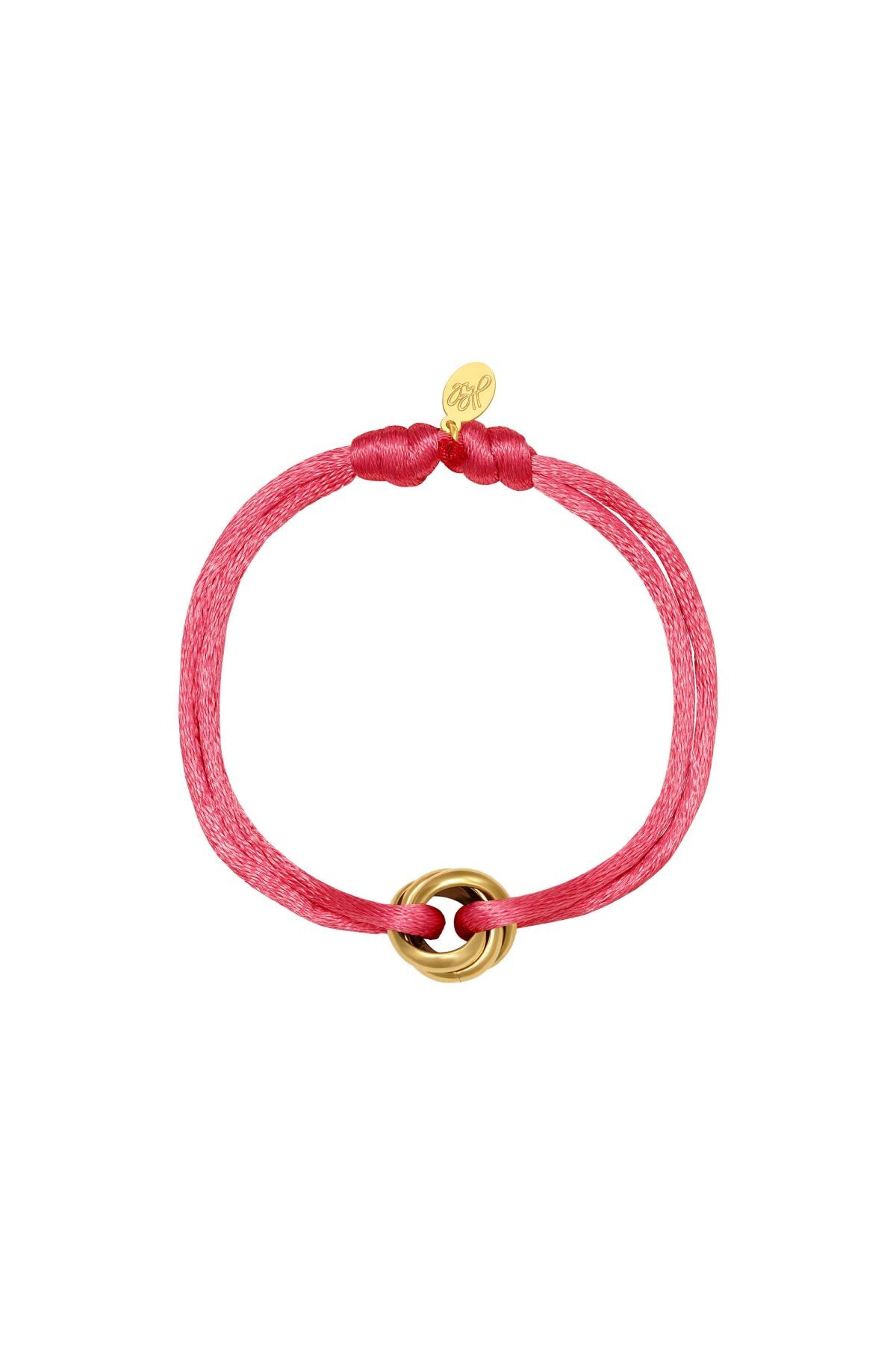 Bracelet Satin Knot Red Stainless Steel 