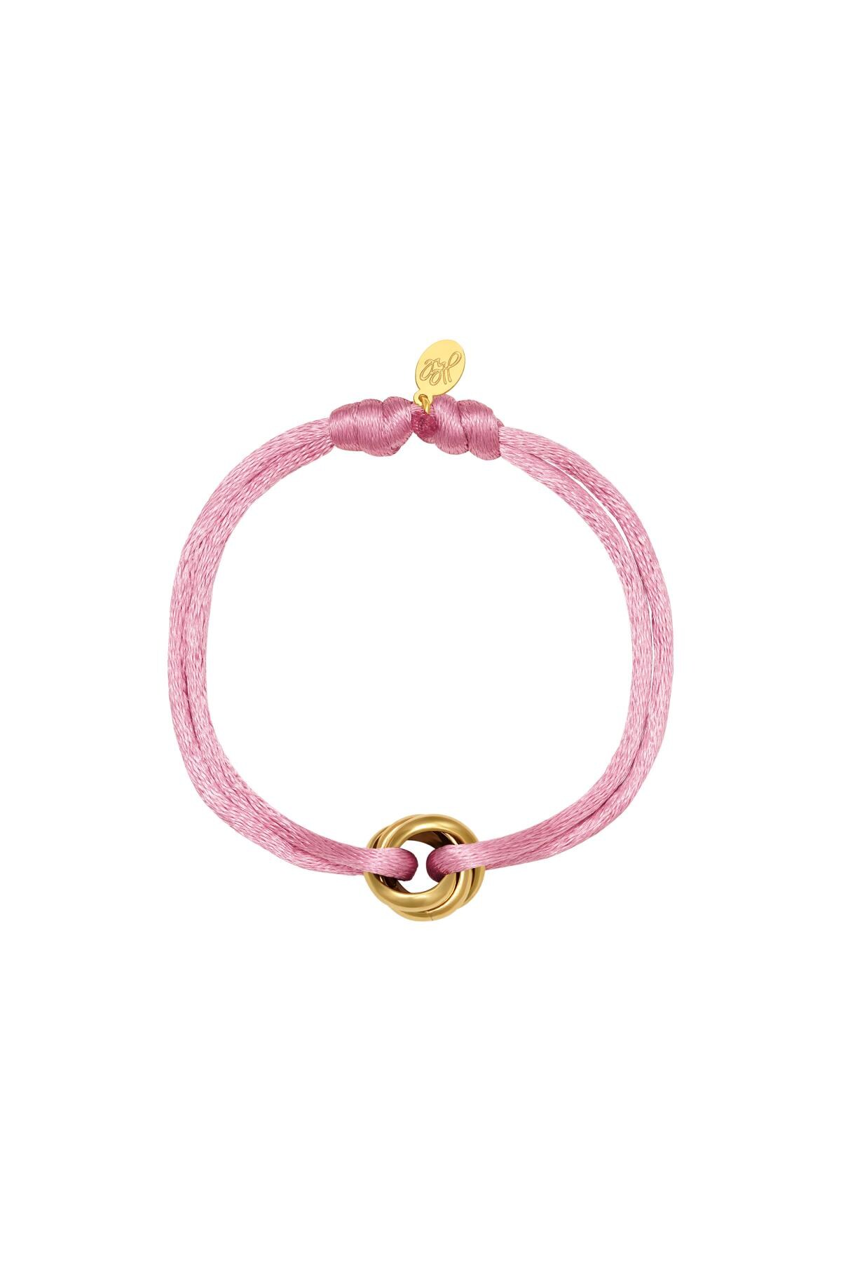 Bracelet Satin Knot Pale Pink Stainless Steel 