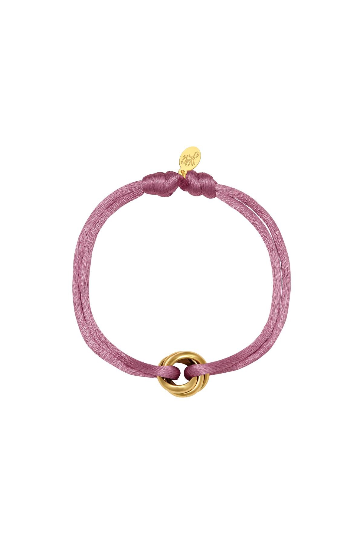 Bracelet Satin Knot Purple Stainless Steel 