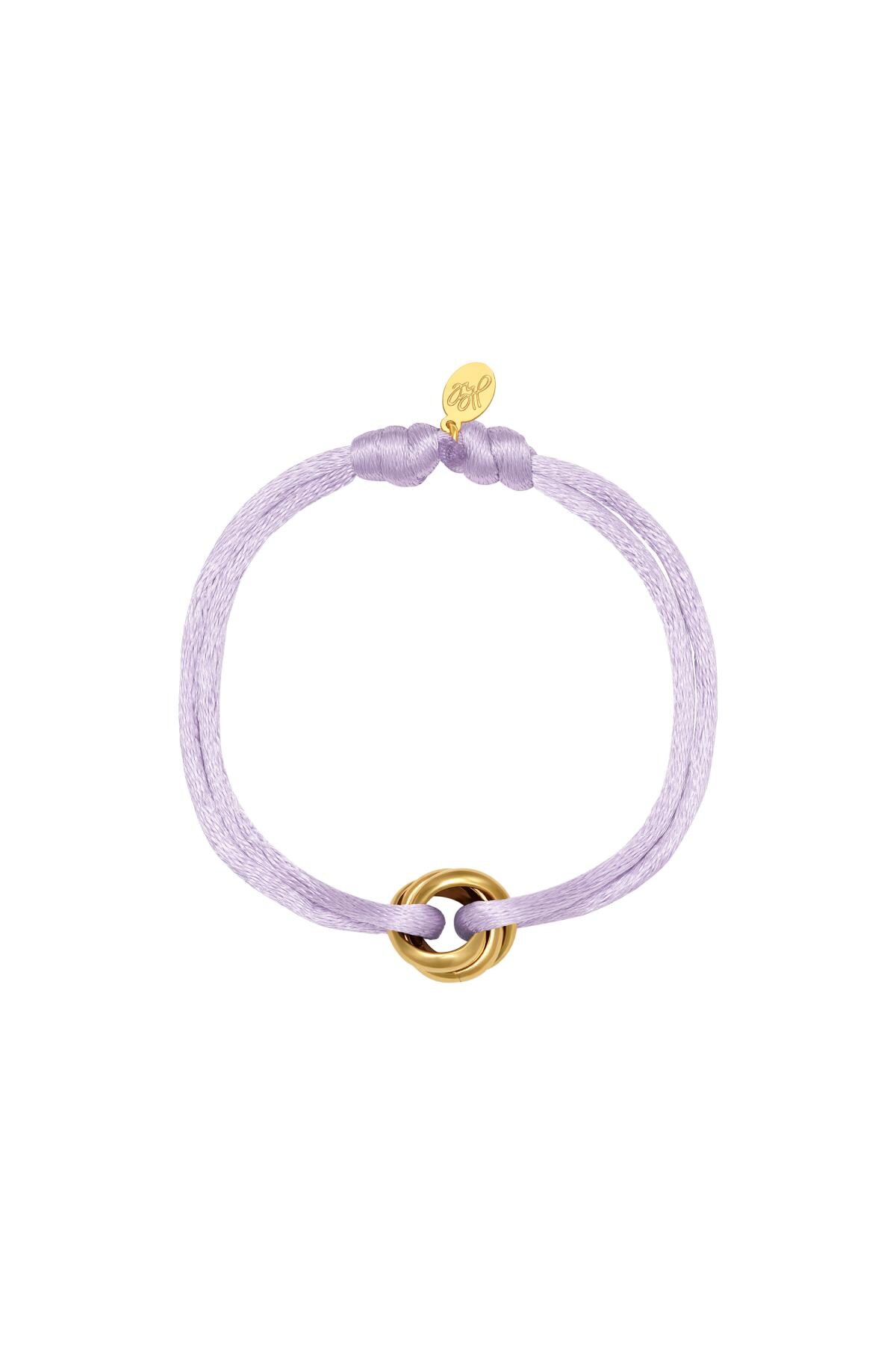 Bracelet Satin Knot Lilac Stainless Steel h5 