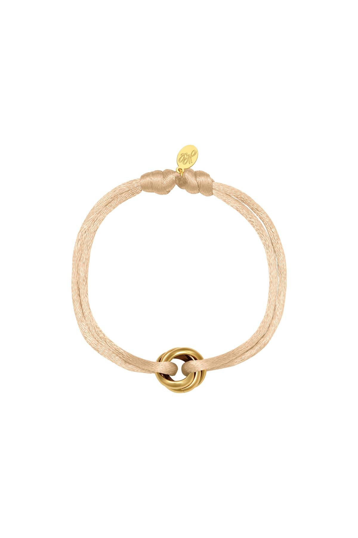 Bracelet Satin Knot Yellow Stainless Steel 