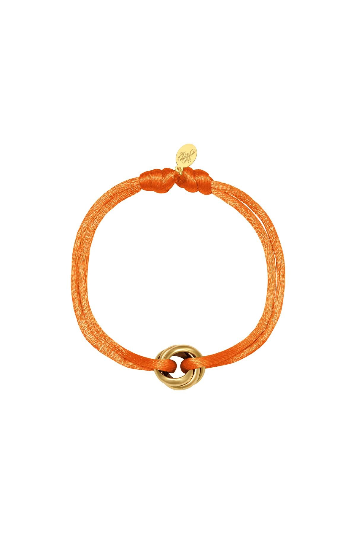 Orange / Satin bracelet knot Orange Polyester Picture16