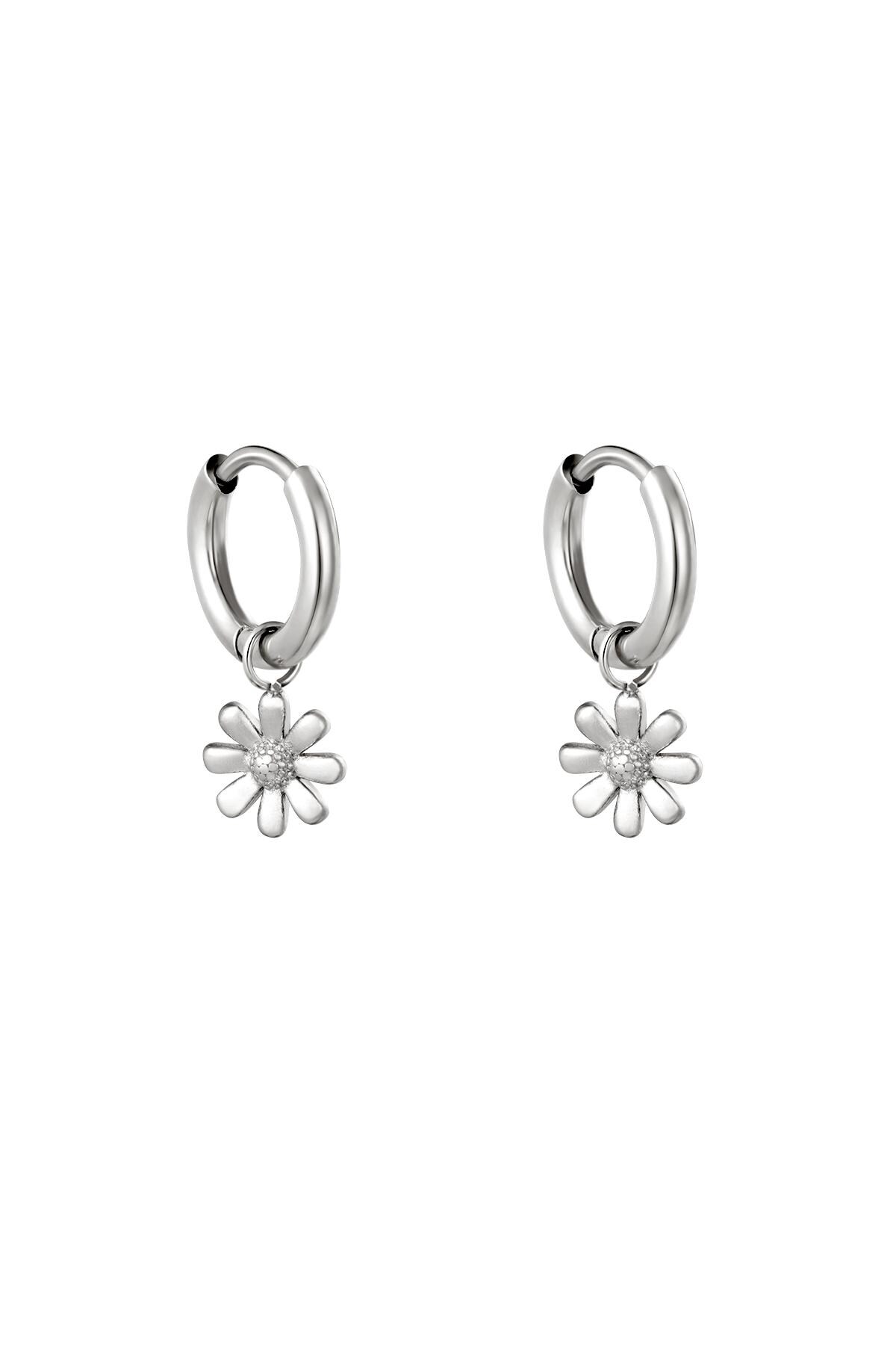 Silver color / Earrings Little Daisy Silver Stainless Steel Picture2