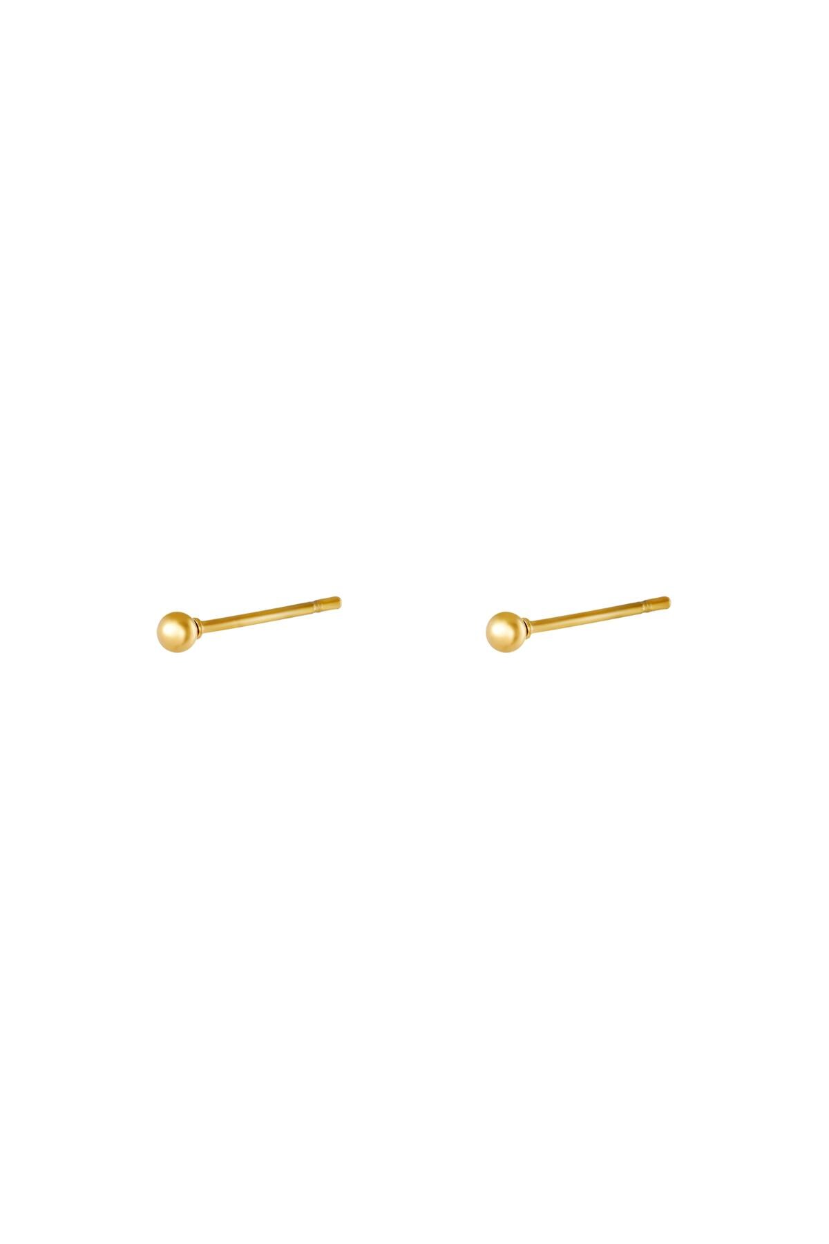 Gold color / Earrings Tiny Dot Gold Stainless Steel 