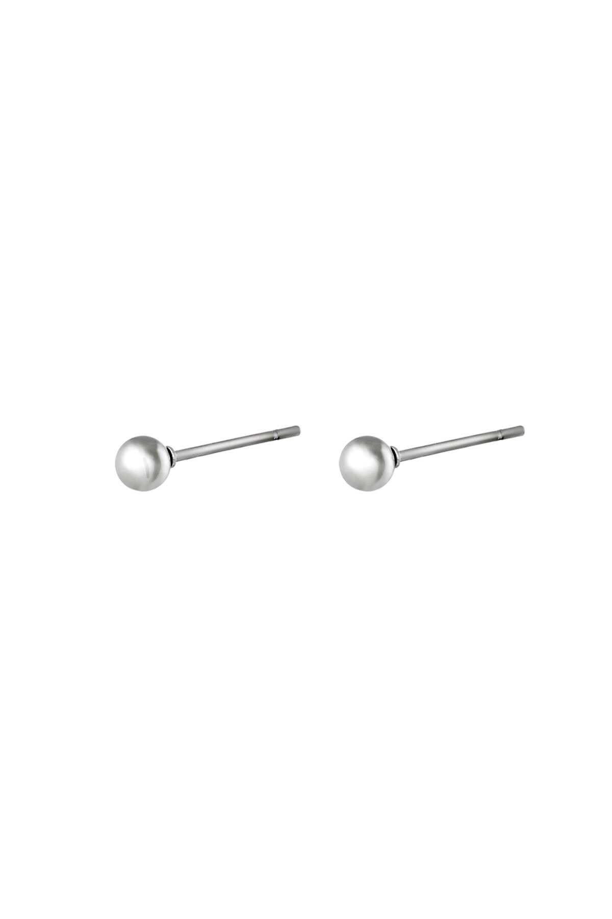 Silver color / Earrings Midi Dot Silver Stainless Steel 