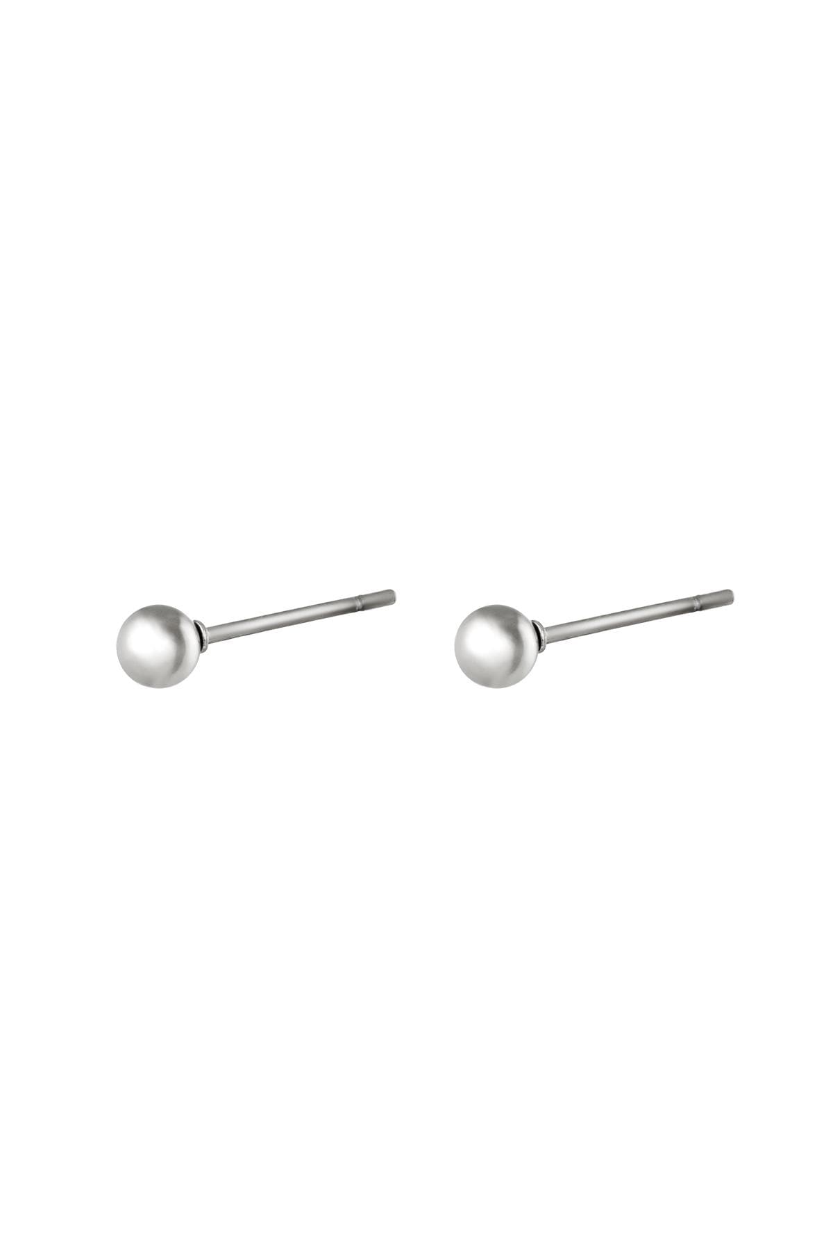 Earrings Big Dot Silver Stainless Steel 