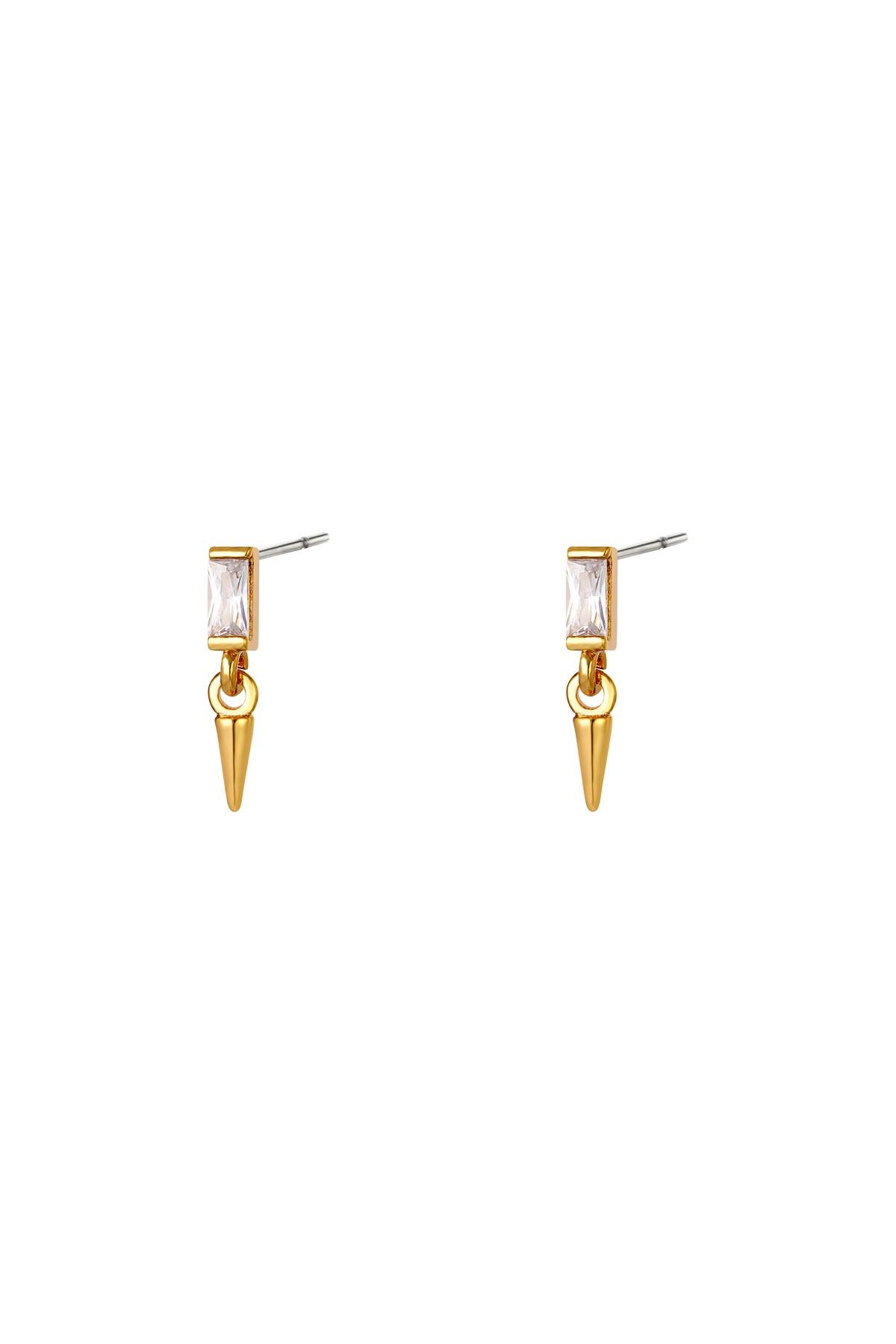 Gold color / Earrings Little Cone Gold Copper Picture2