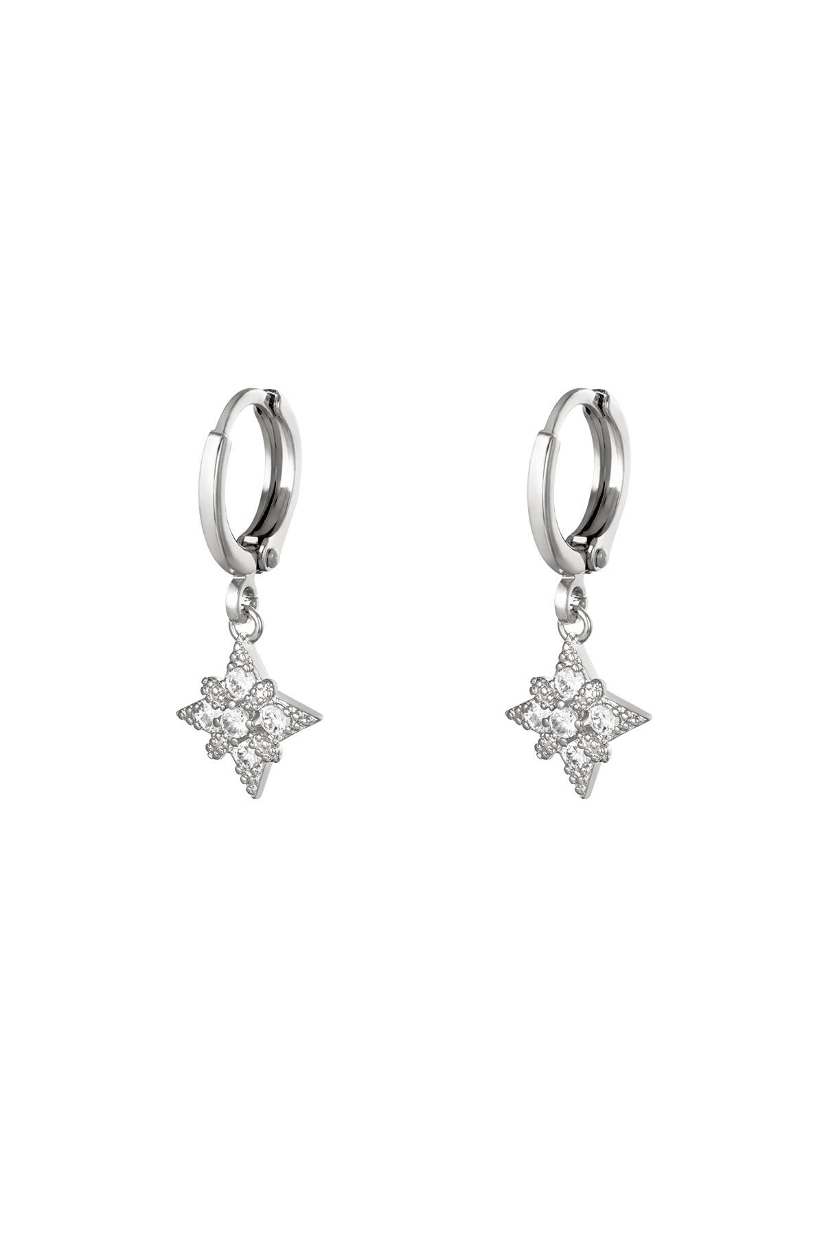 Silver color / Earrings Diamond Star Silver Copper 